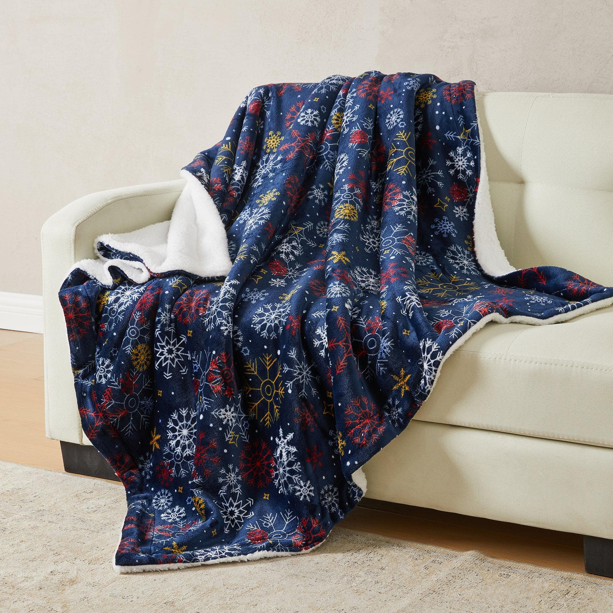Sherpa Throw Blanket - Eve Collection - Rustic Avenue