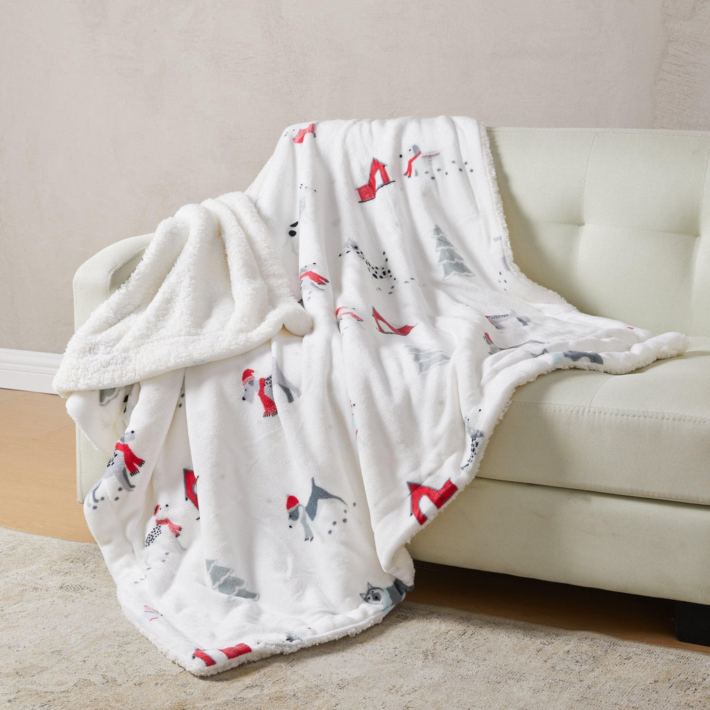 Sherpa Throw Blanket - Eve Collection - Rustic Avenue