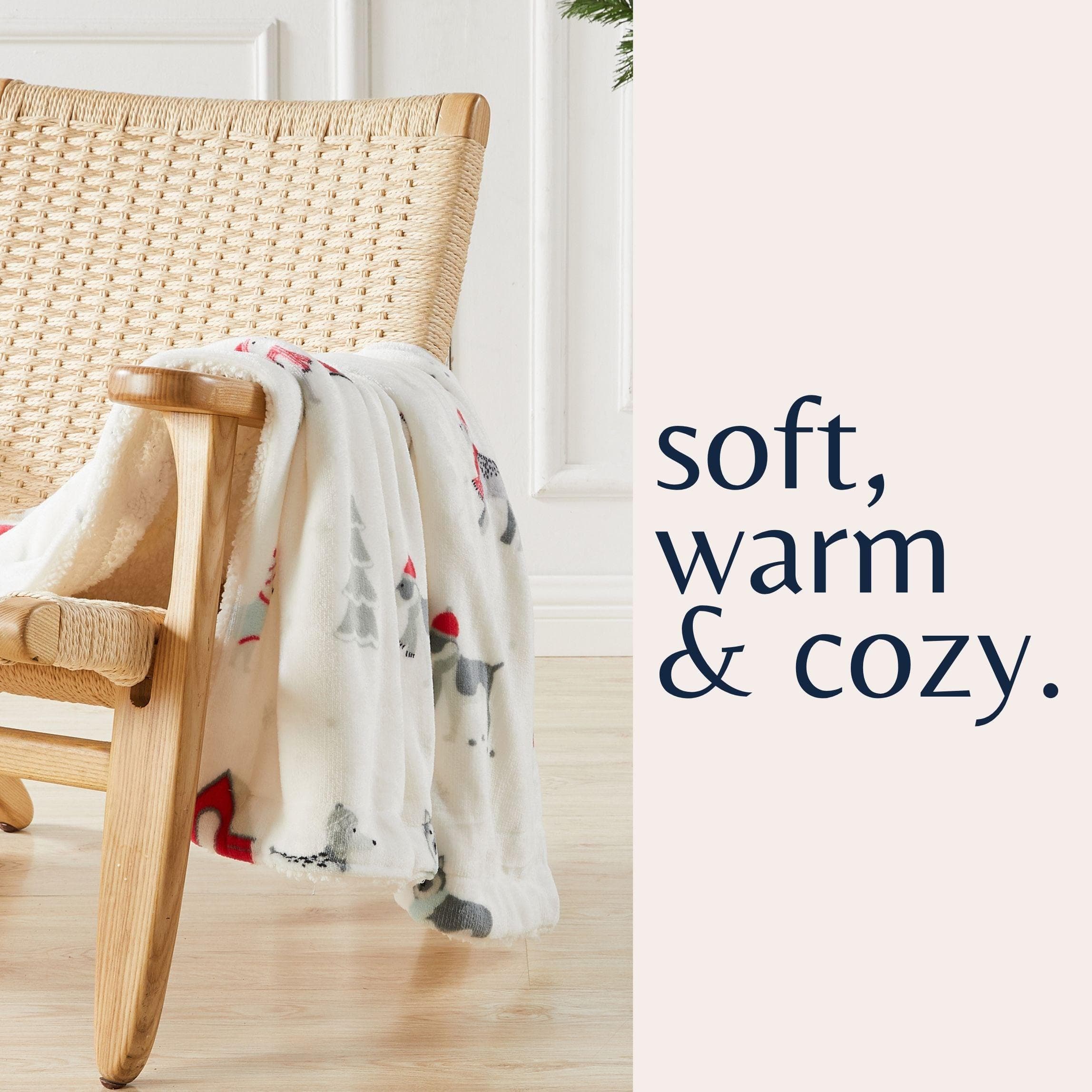 Sherpa Throw Blanket - Eve Collection - Rustic Avenue