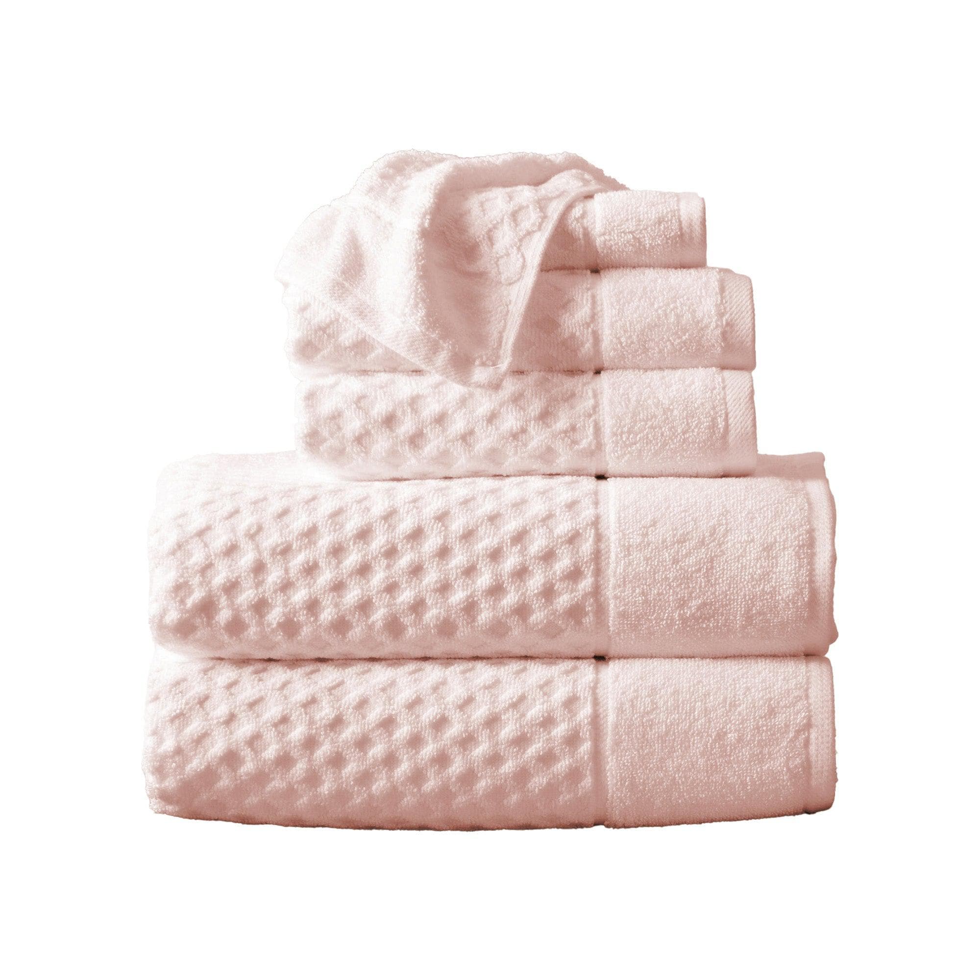Cotton Diamond Waffle Weave Bath Towel Set - Grayson Collection - Rustic Avenue