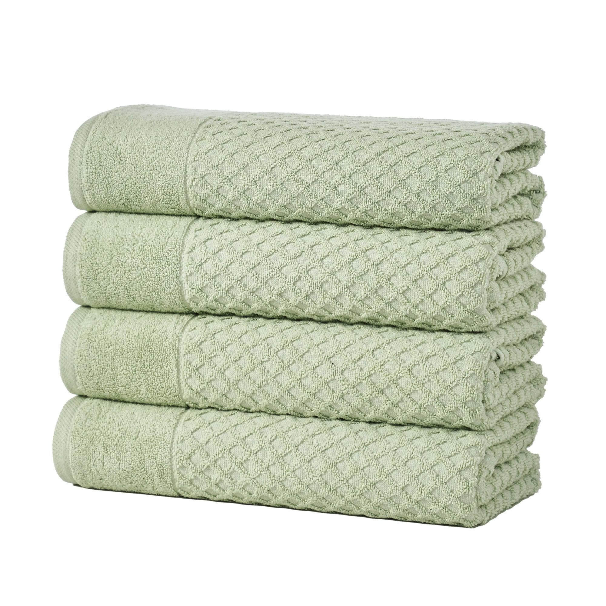 Cotton Diamond Waffle Weave Bath Towel Set - Grayson Collection - Rustic Avenue