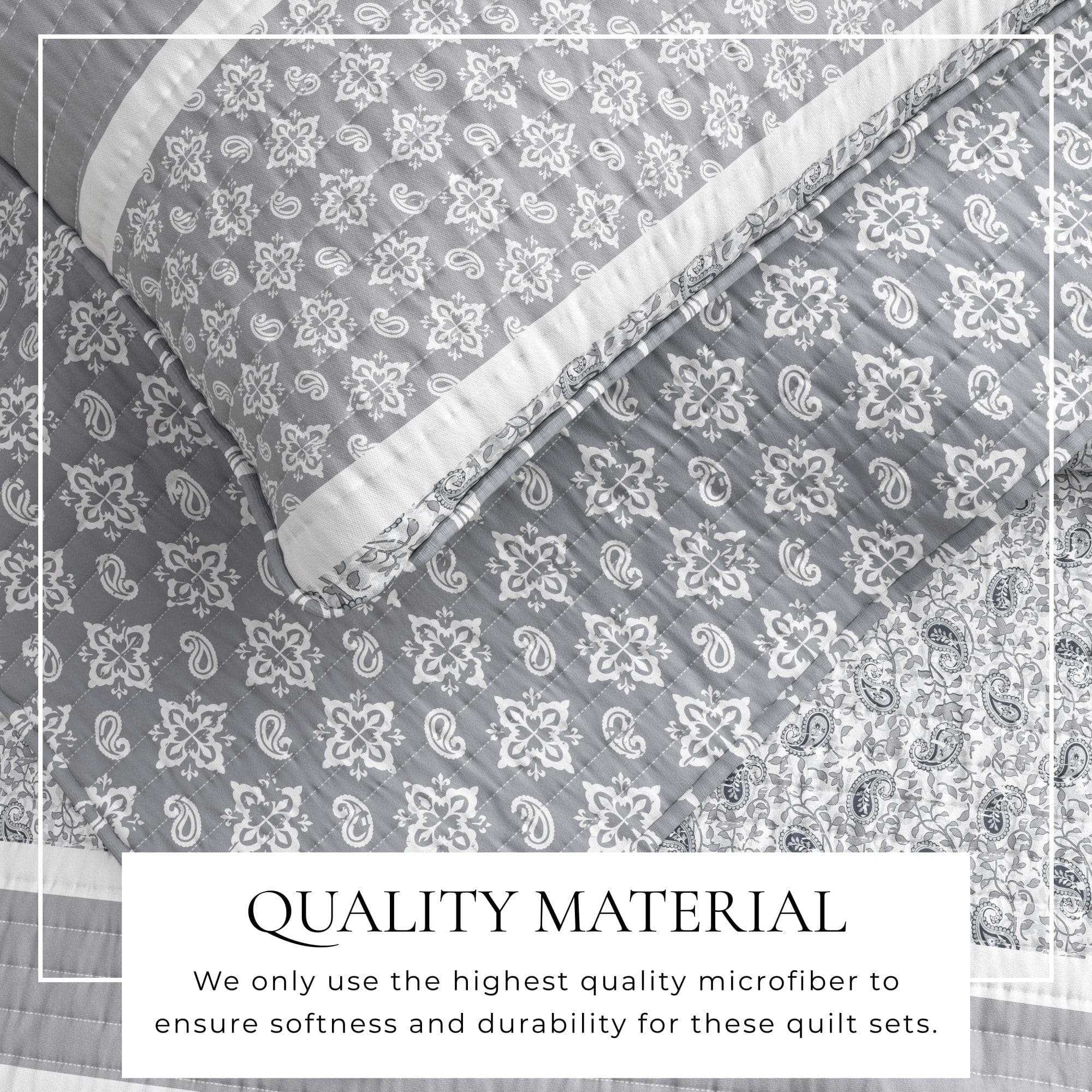 3 - Piece Stripe Quilt - Kadi Collection - Rustic Avenue