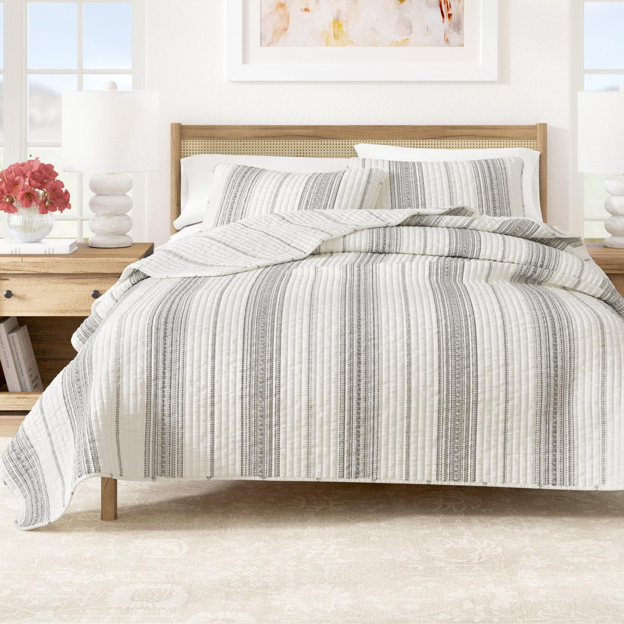 3 - Piece Stripe Quilt - Wesley Collection - Rustic Avenue