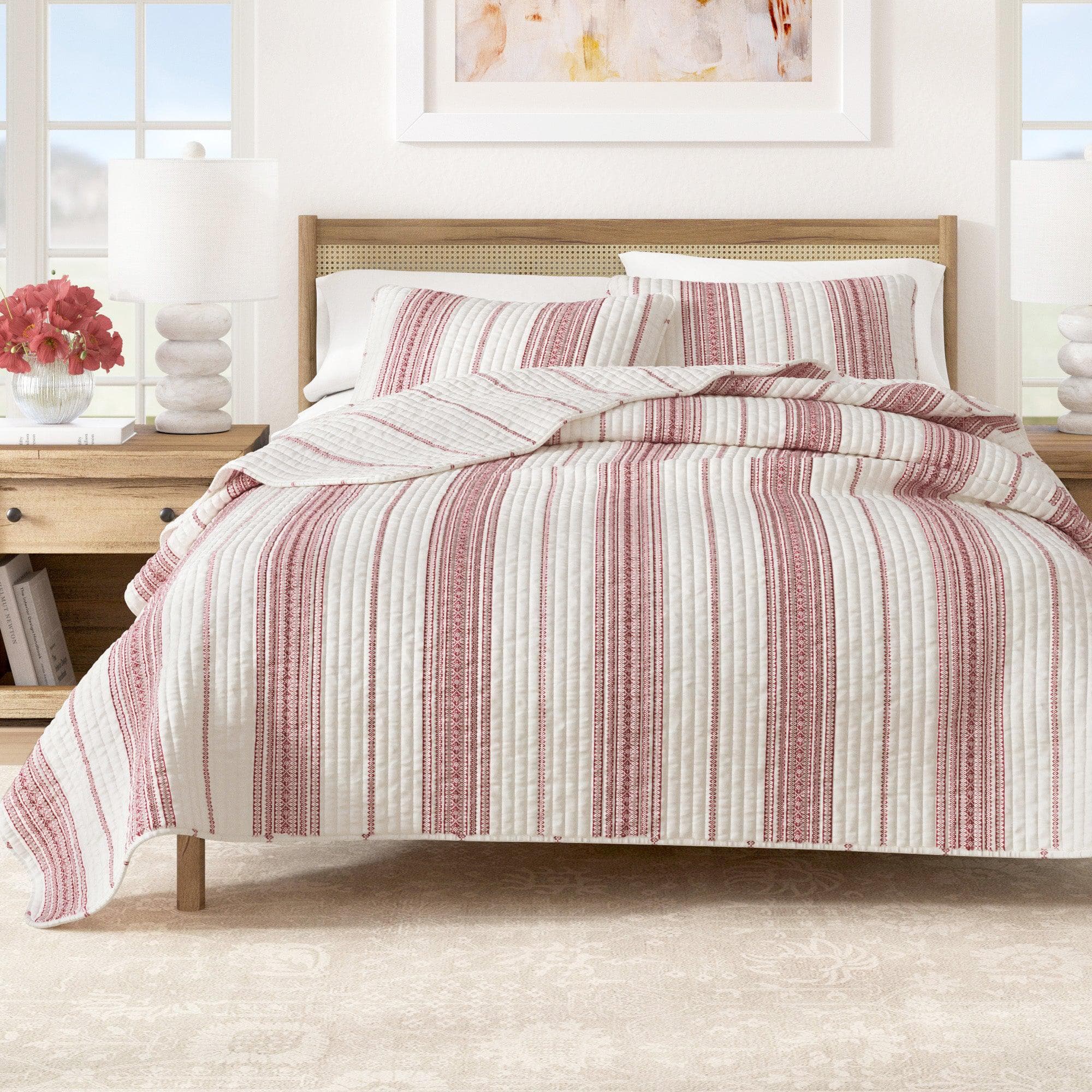3 - Piece Stripe Quilt - Wesley Collection - Rustic Avenue