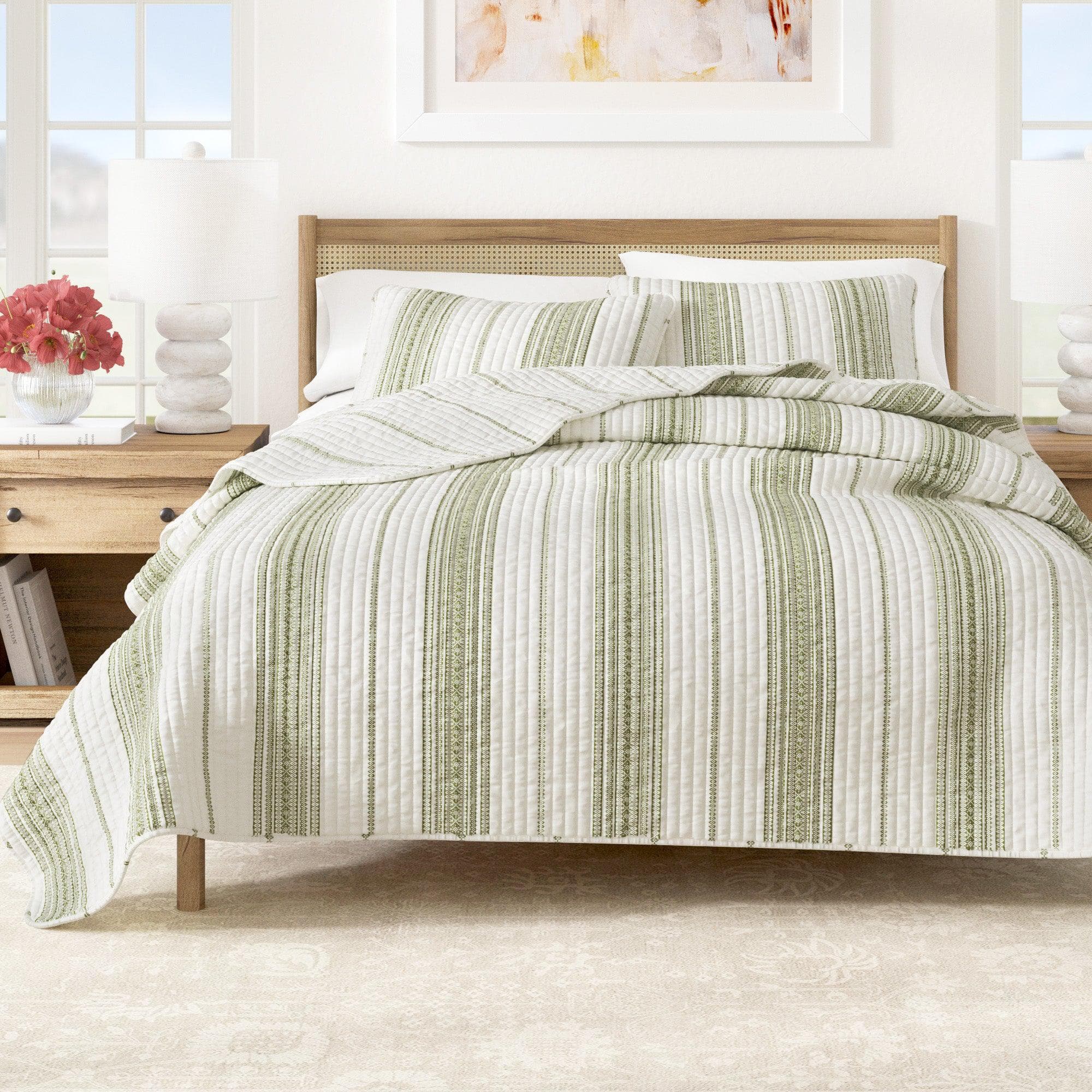 3 - Piece Stripe Quilt - Wesley Collection - Rustic Avenue