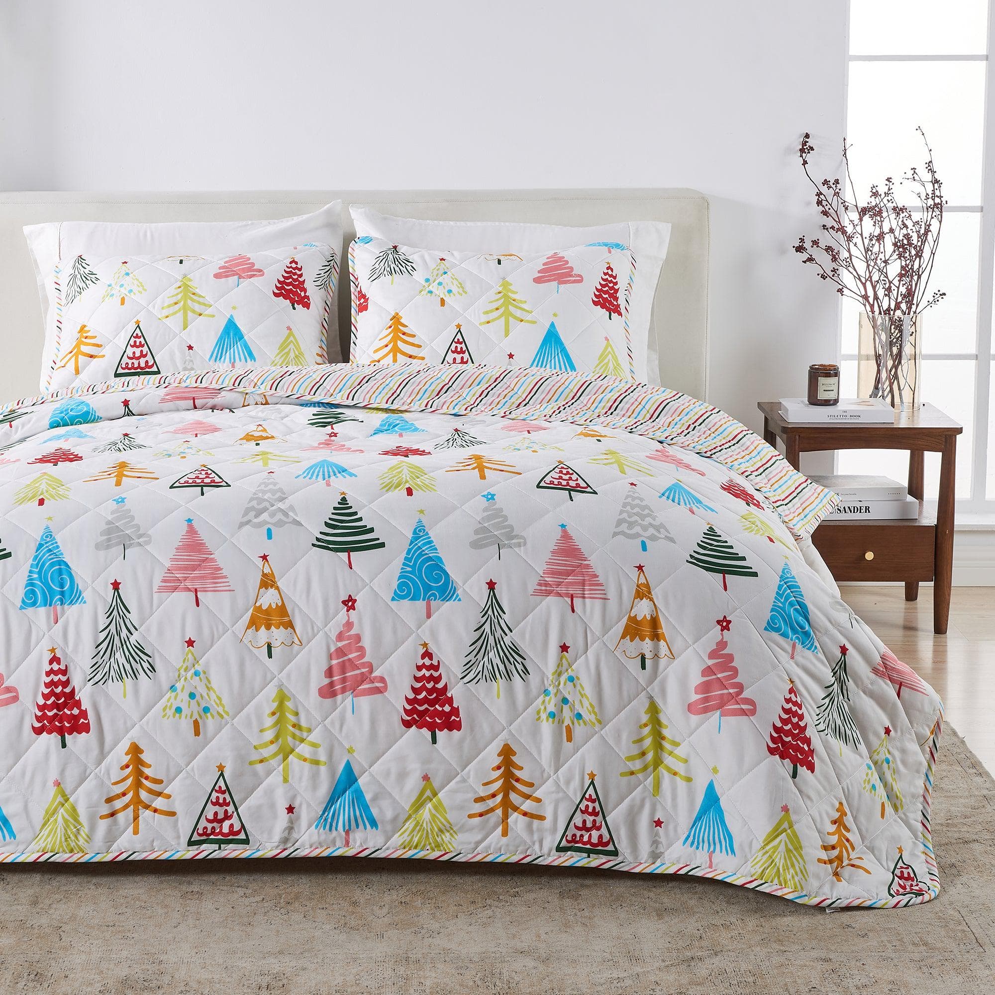 Colorful Holiday Quilt Set - Midnight Magic Collection - Rustic Avenue