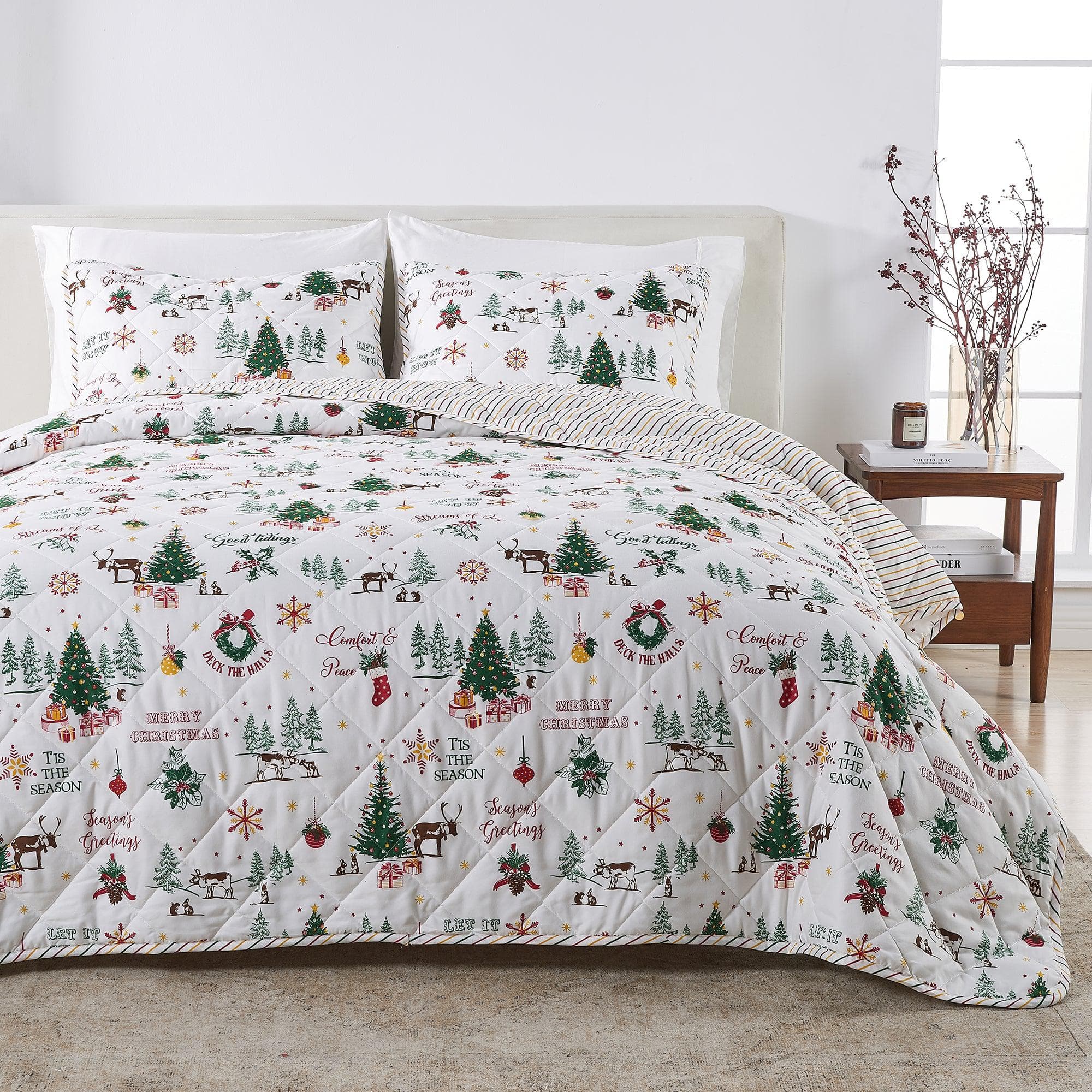 Colorful Holiday Quilt Set - Midnight Magic Collection - Rustic Avenue