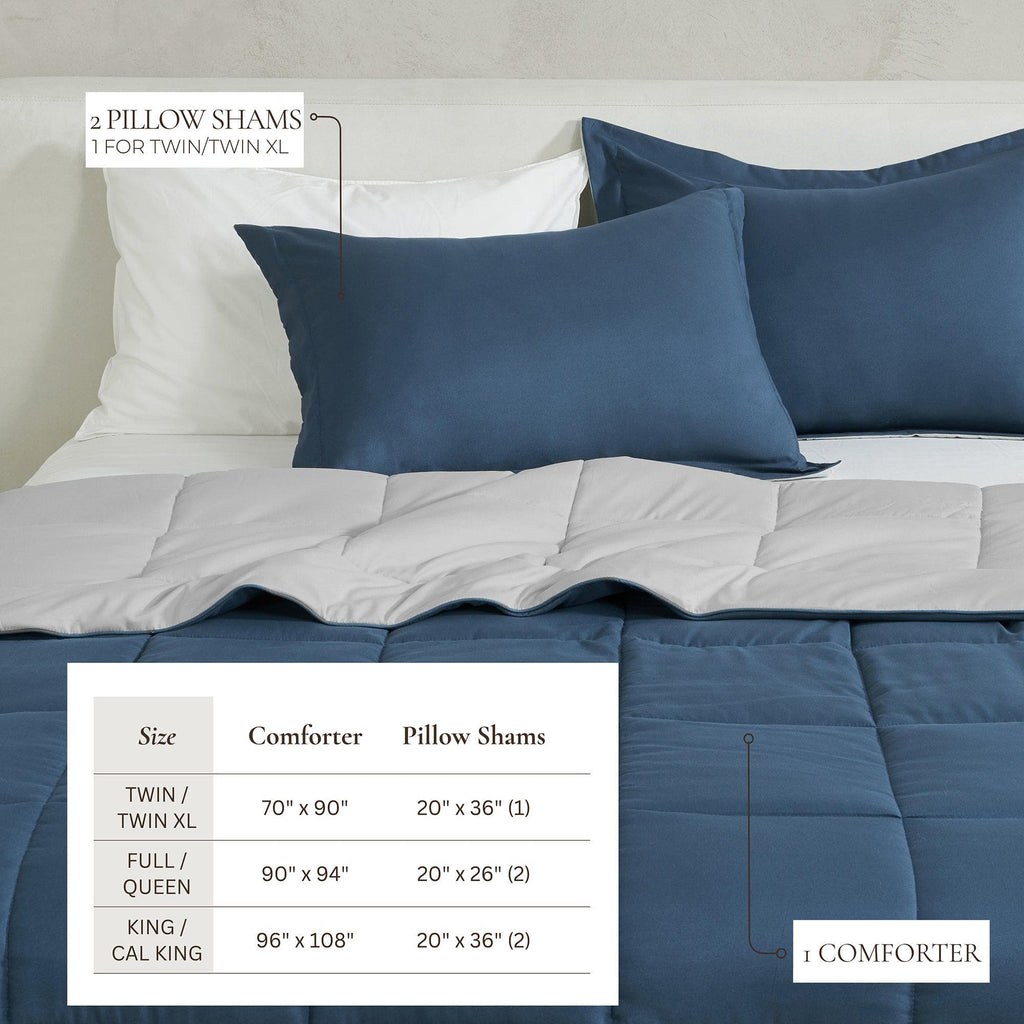 Reversible Comforter Set - Odette Collection - Rustic Avenue