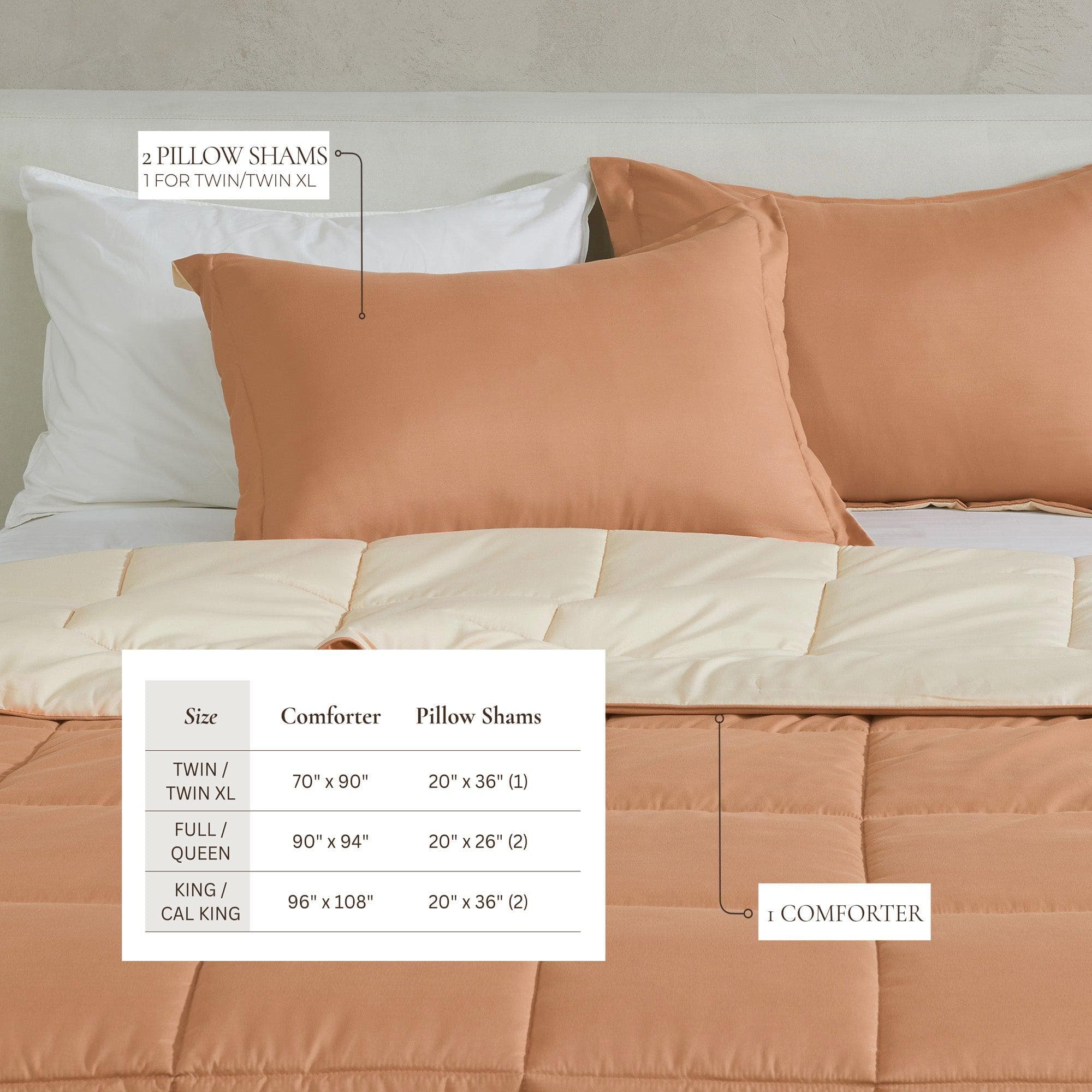 Reversible Comforter Set - Odette Collection - Rustic Avenue