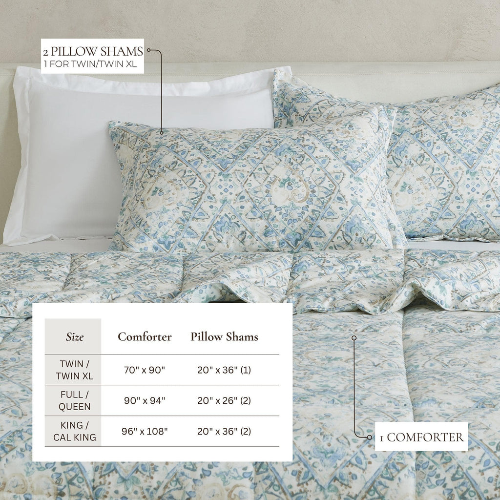 Reversible Comforter Set - Odette Collection - Rustic Avenue