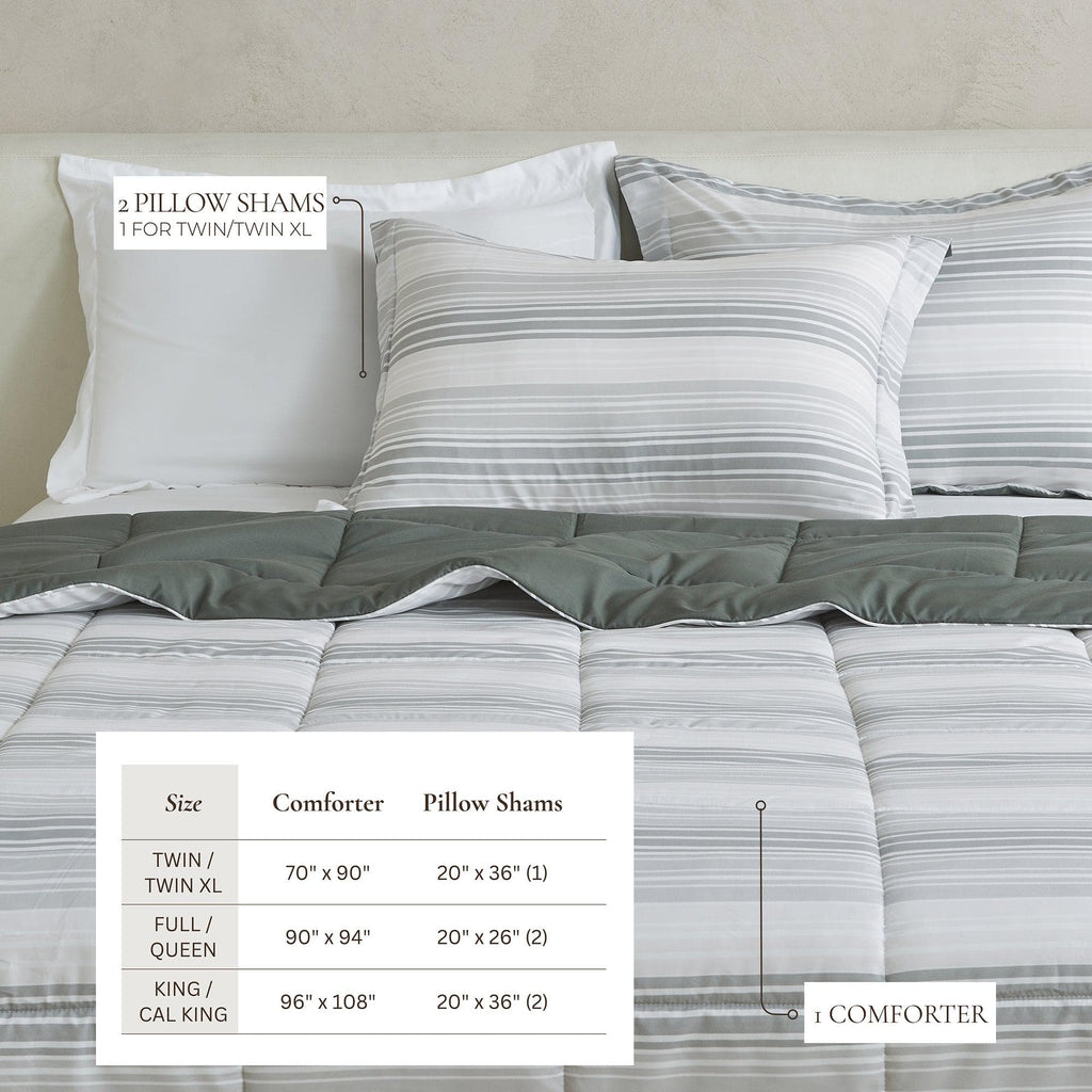 Reversible Comforter Set - Odette Collection - Rustic Avenue