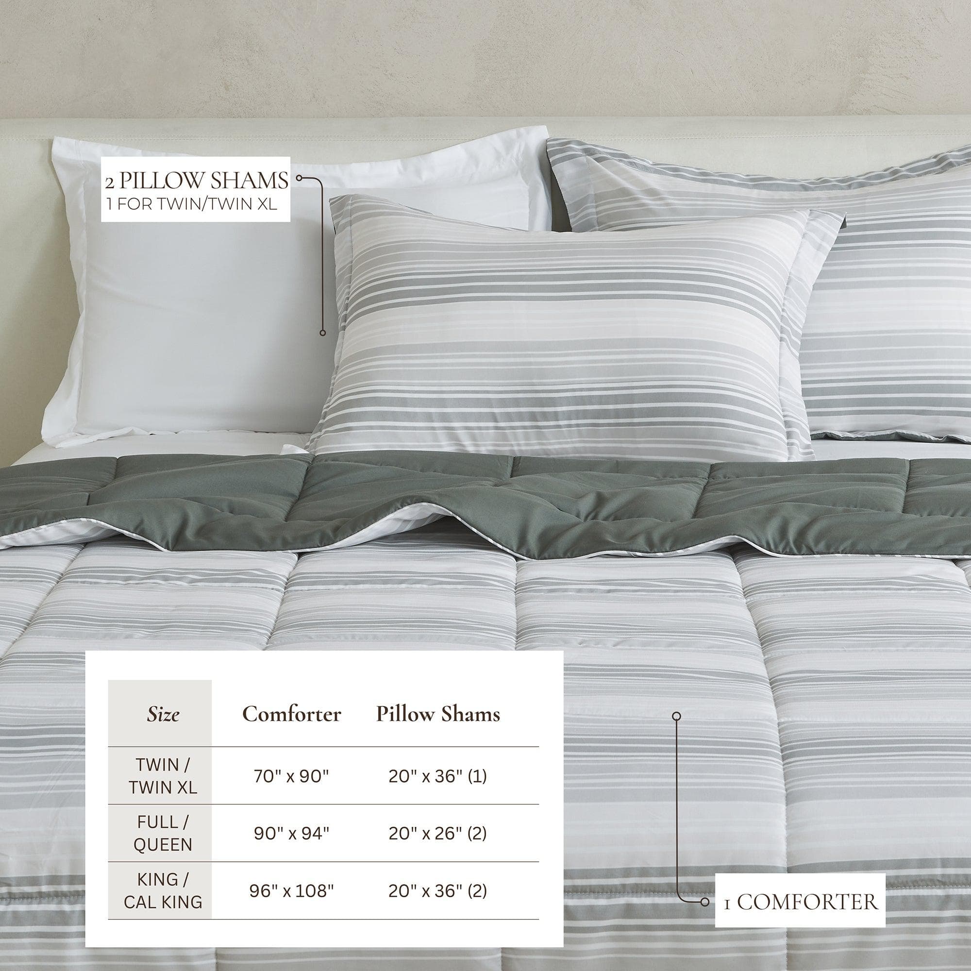 Reversible Comforter Set - Odette Collection - Rustic Avenue