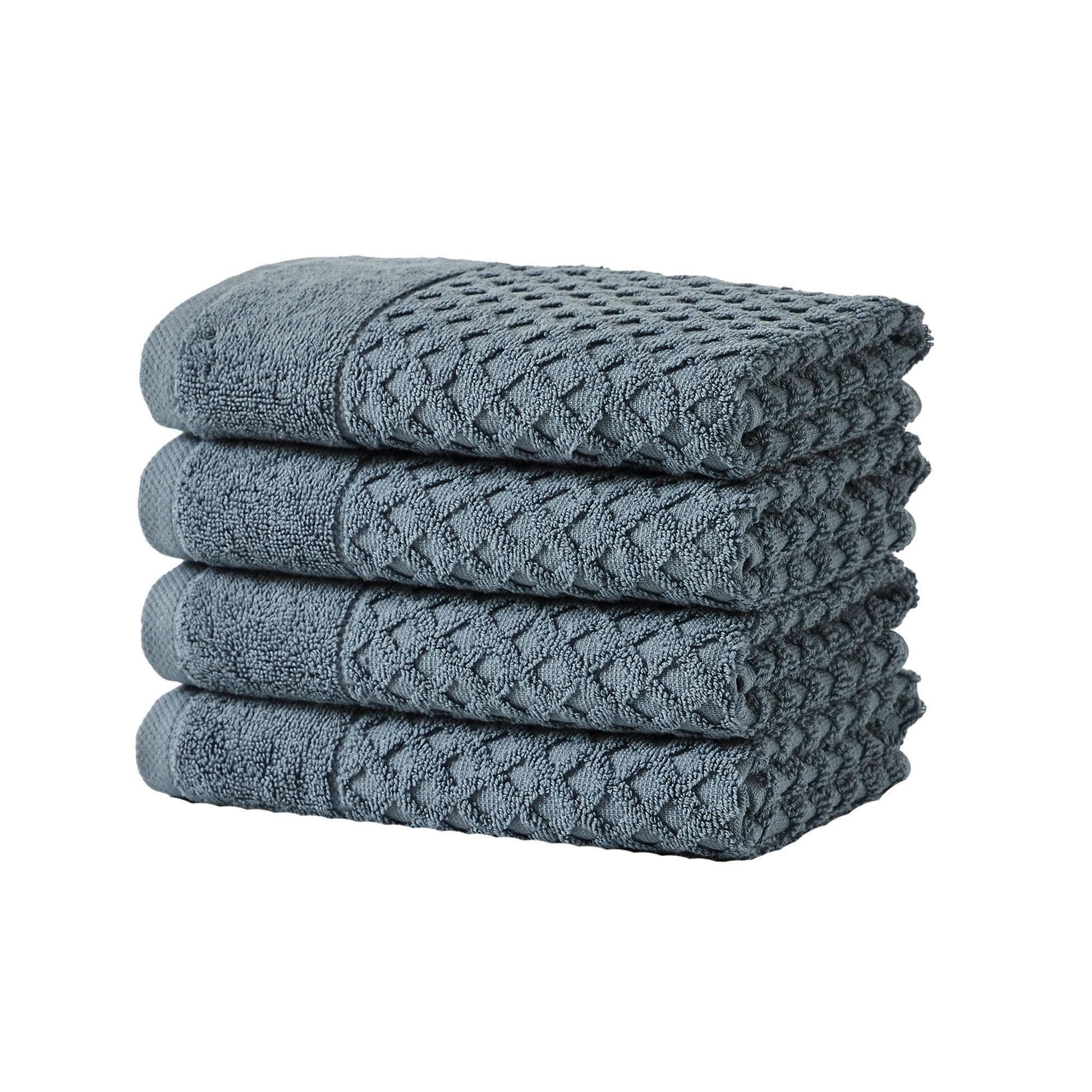 Cotton Diamond Waffle Weave Bath Towel Set - Grayson Collection - Rustic Avenue