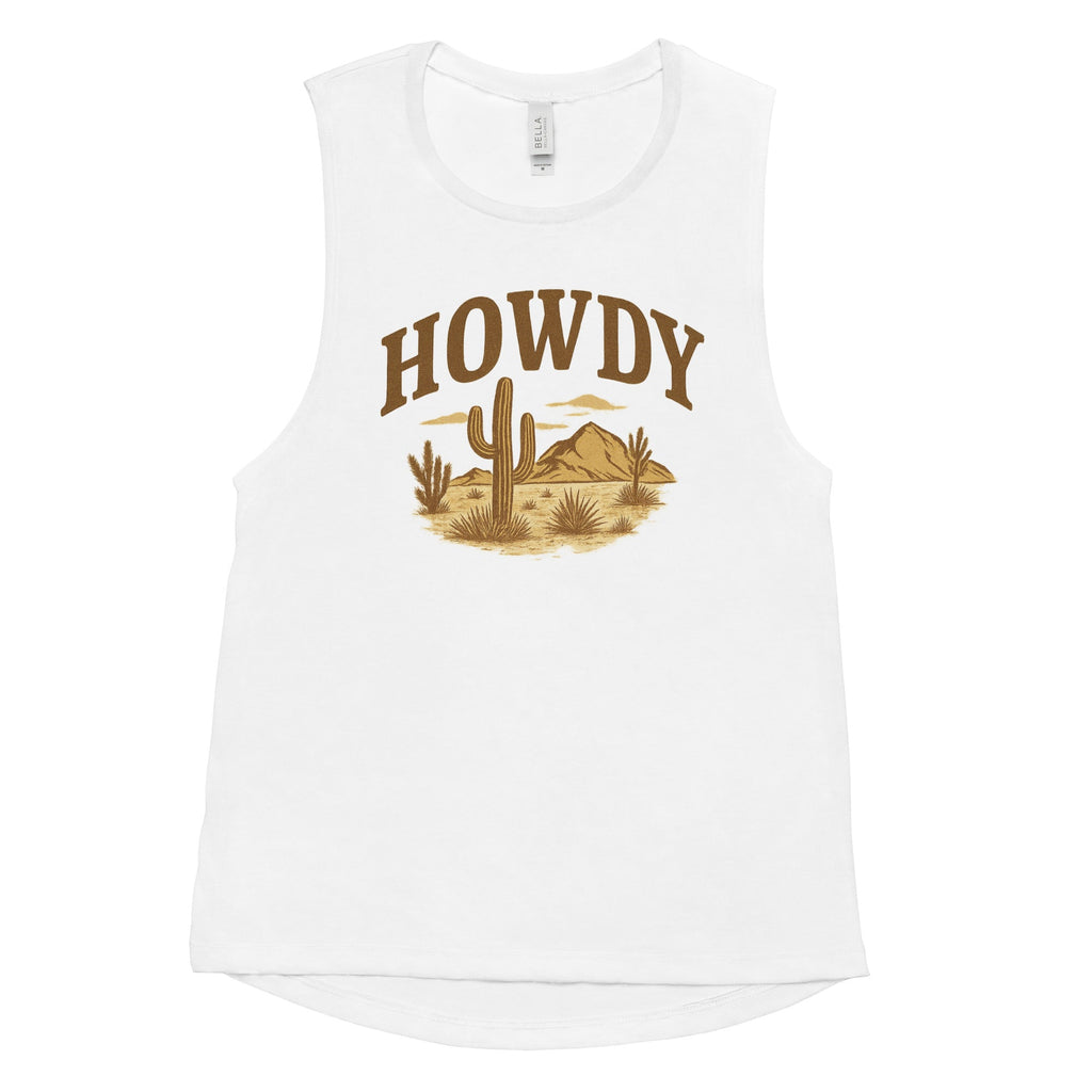 HOWDY Desert Scene Ladies’ Muscle Tank