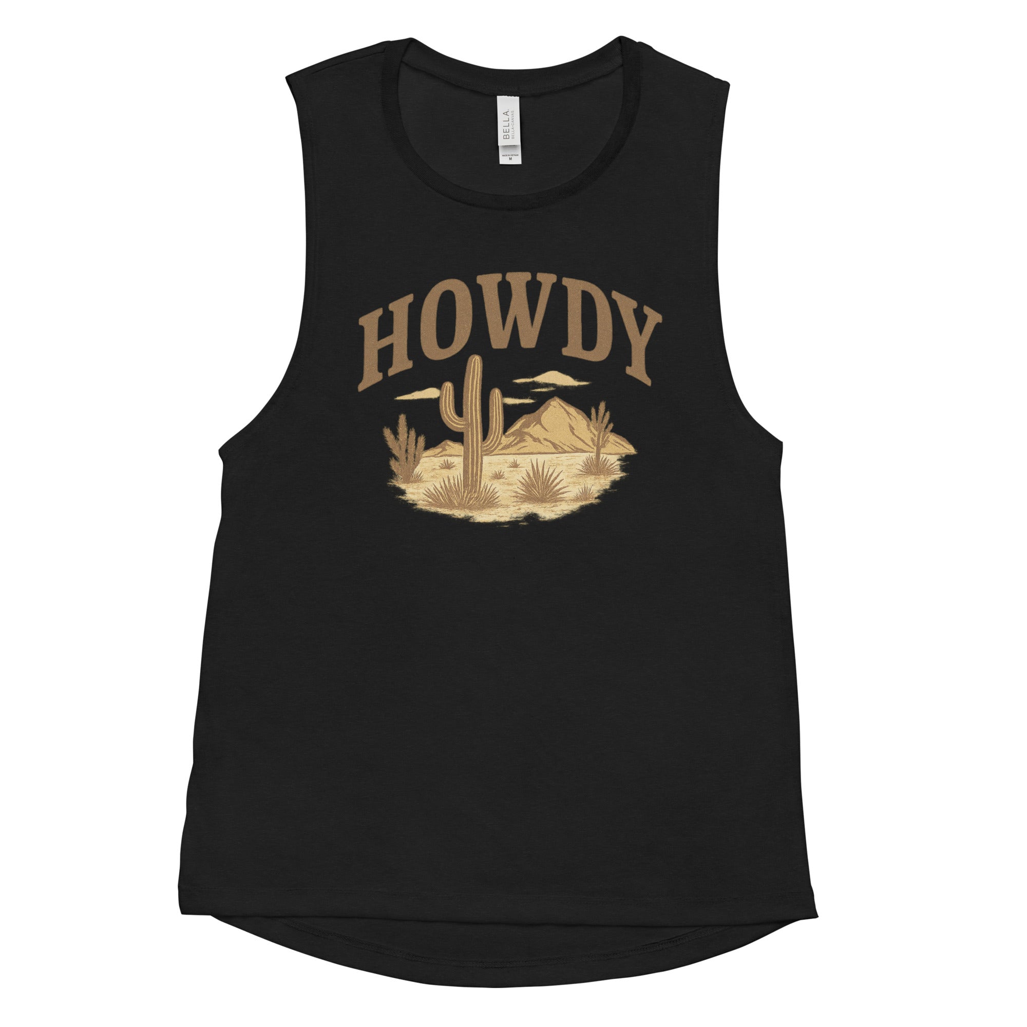 HOWDY Desert Scene Ladies’ Muscle Tank