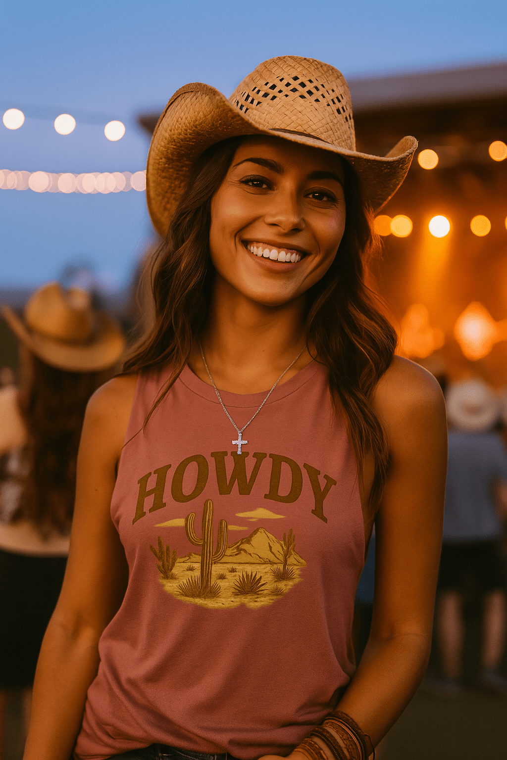 HOWDY Desert Scene Ladies’ Muscle Tank