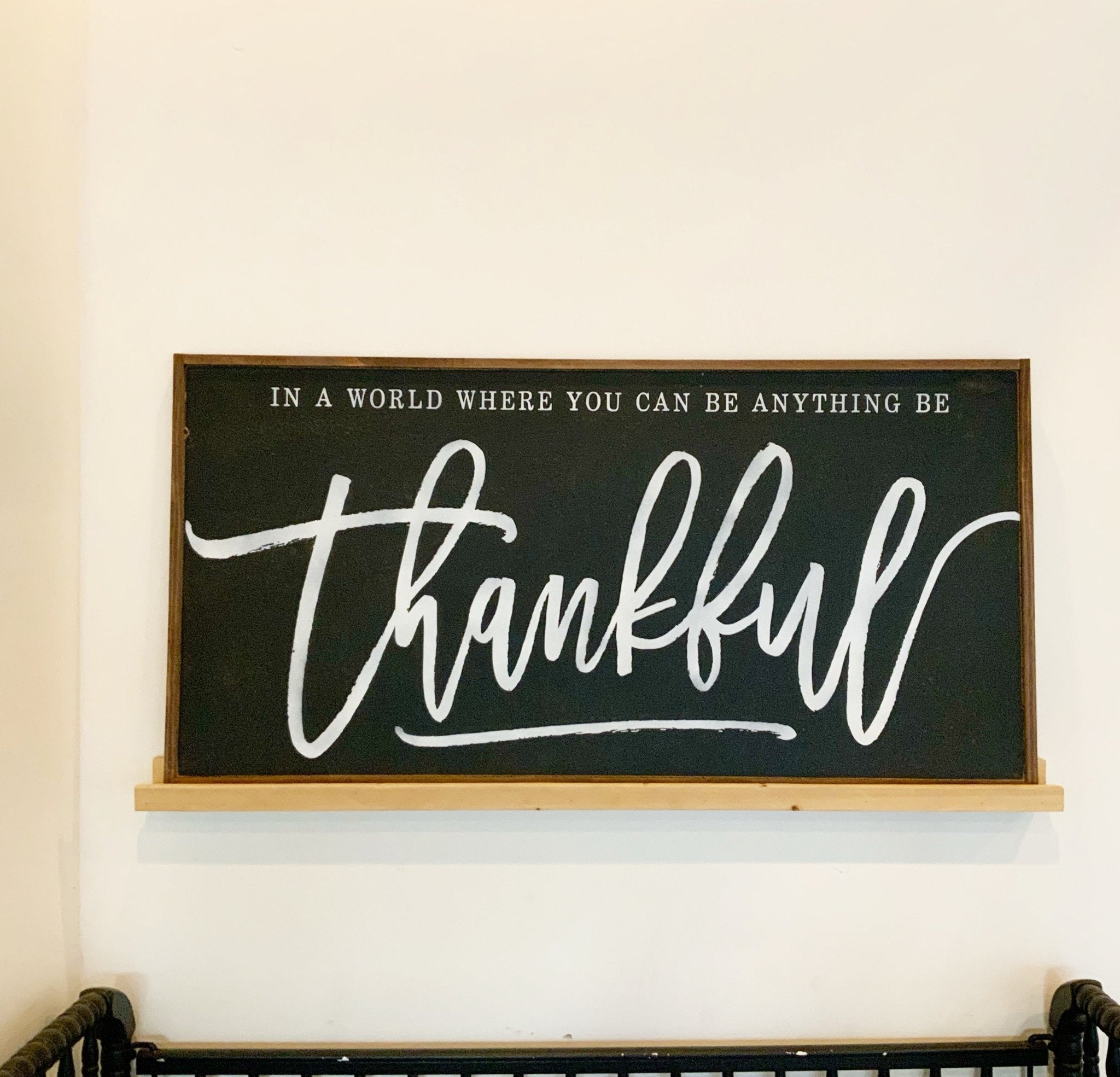 be thankful farmhouse wall decor framed art home interior - Rustic Avenue