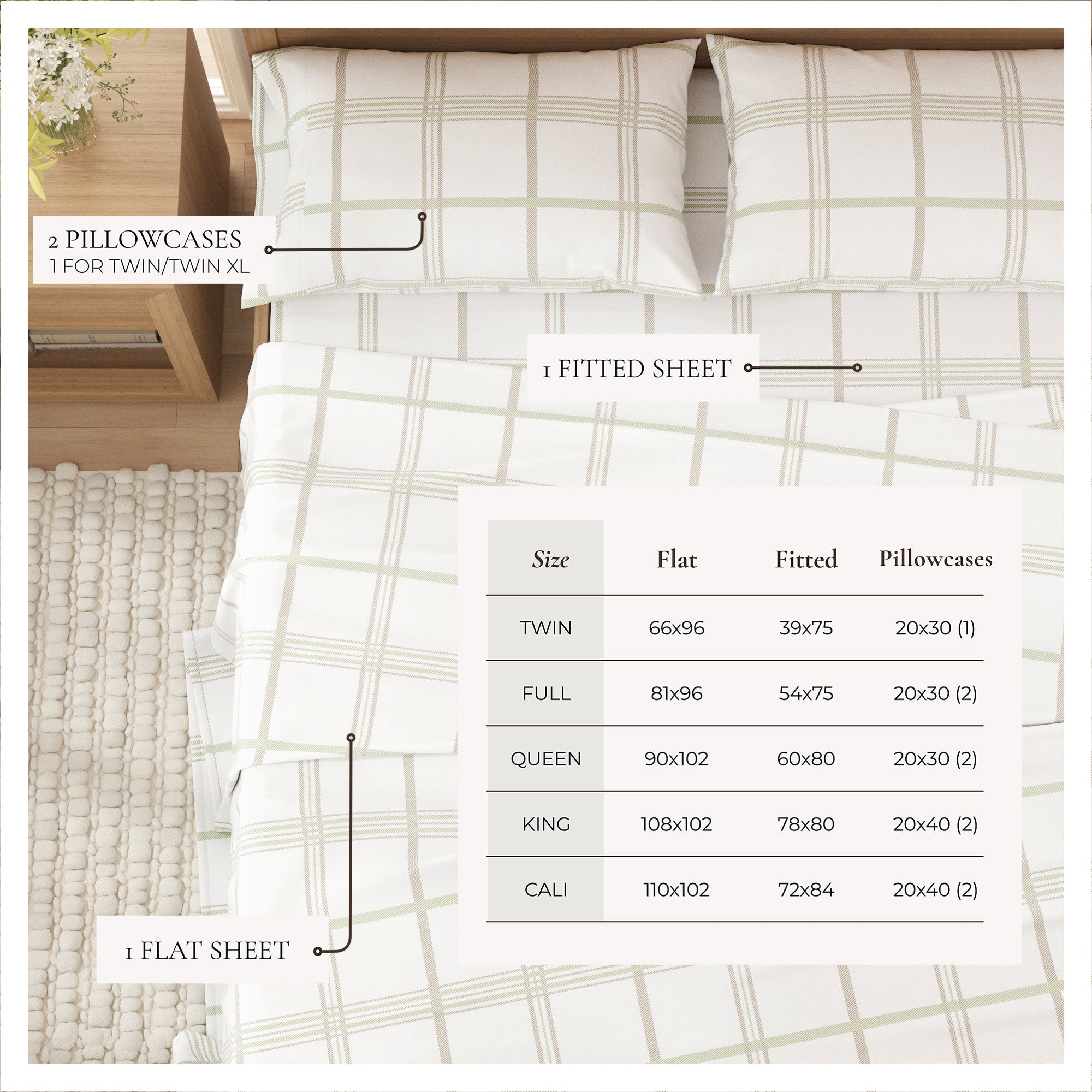 Turkish Cotton Flannel Sheet - Belle Collection - Rustic Avenue