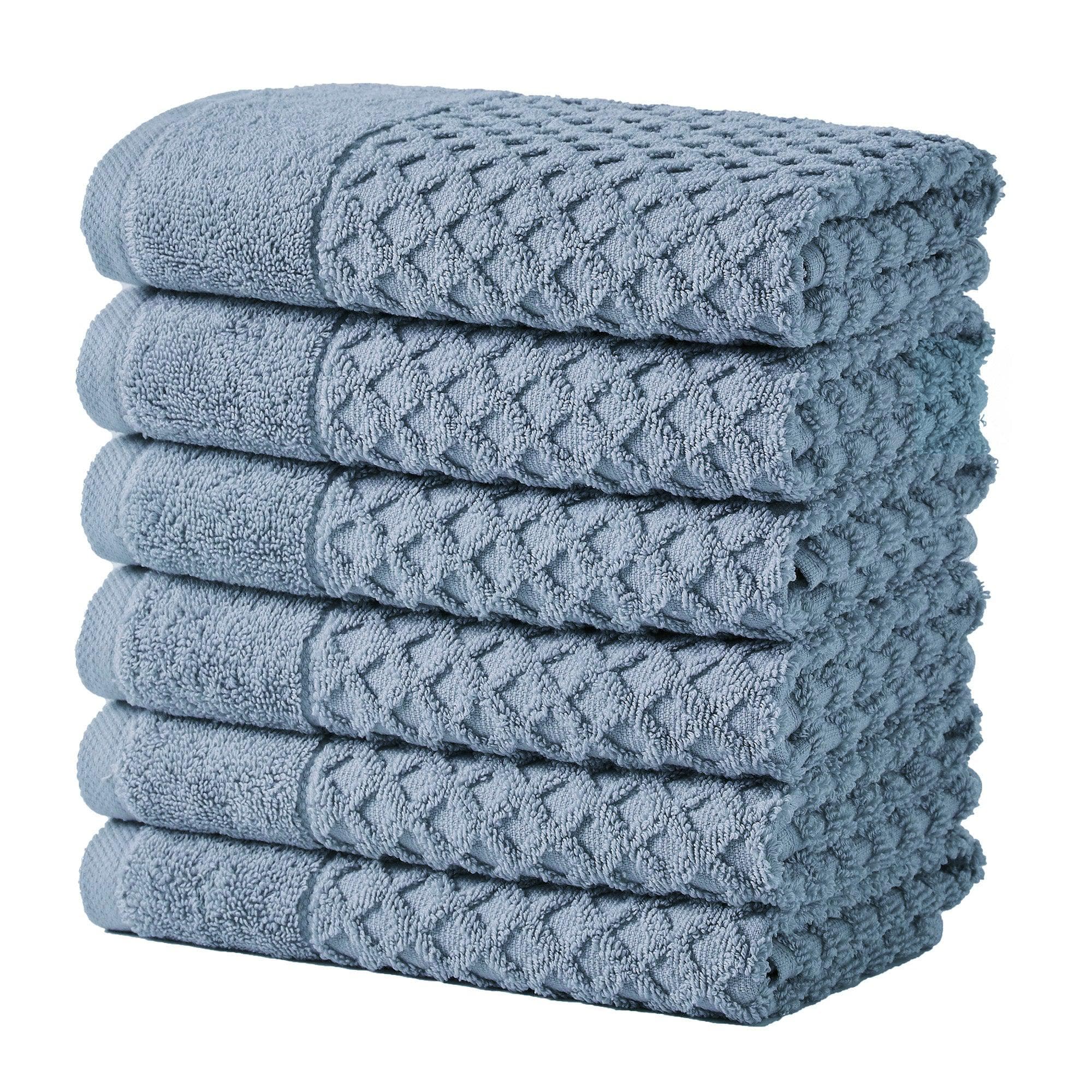Cotton Diamond Waffle Weave Bath Towel Set - Grayson Collection - Rustic Avenue