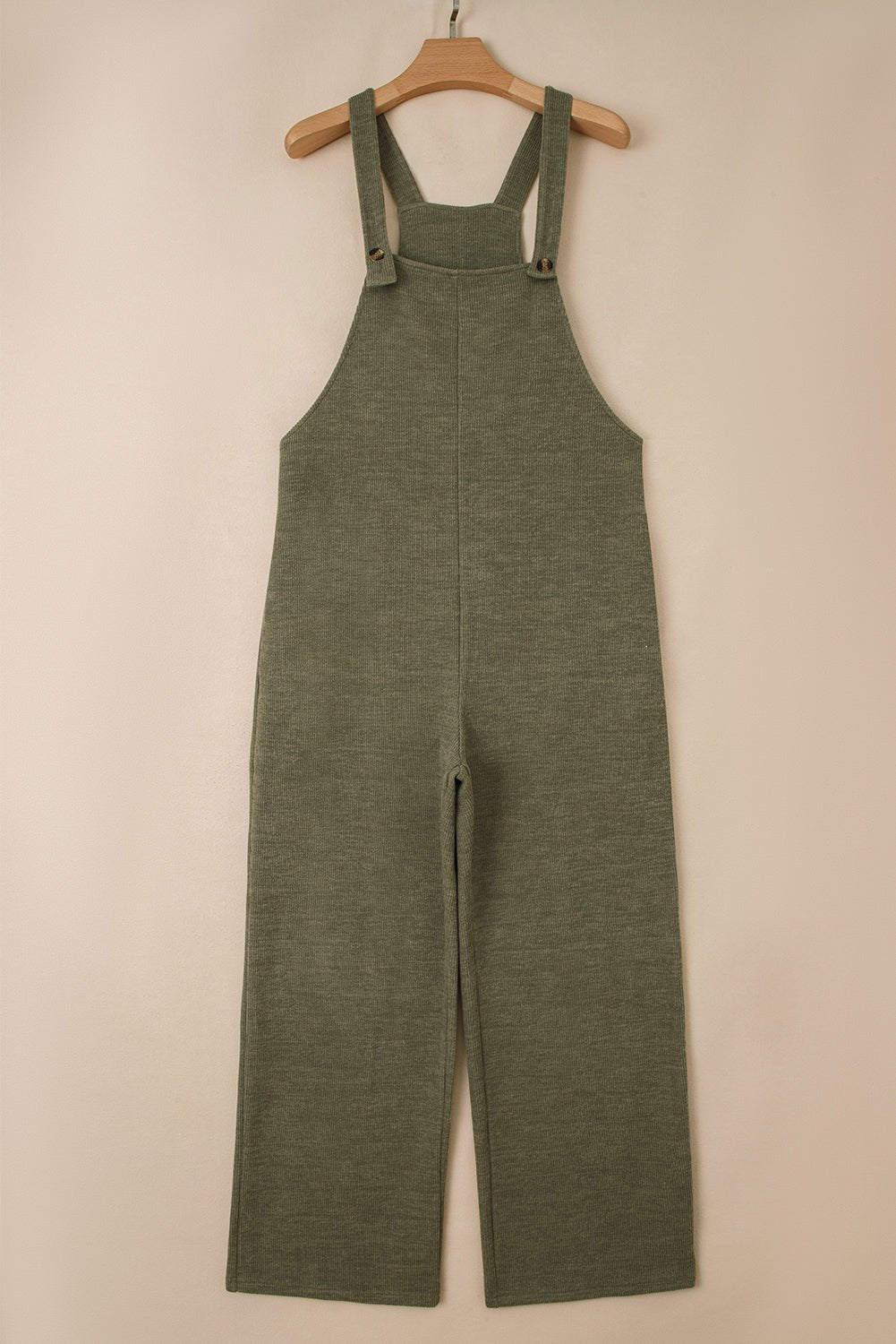 Laurel Green Knit Overall Jumpsuit