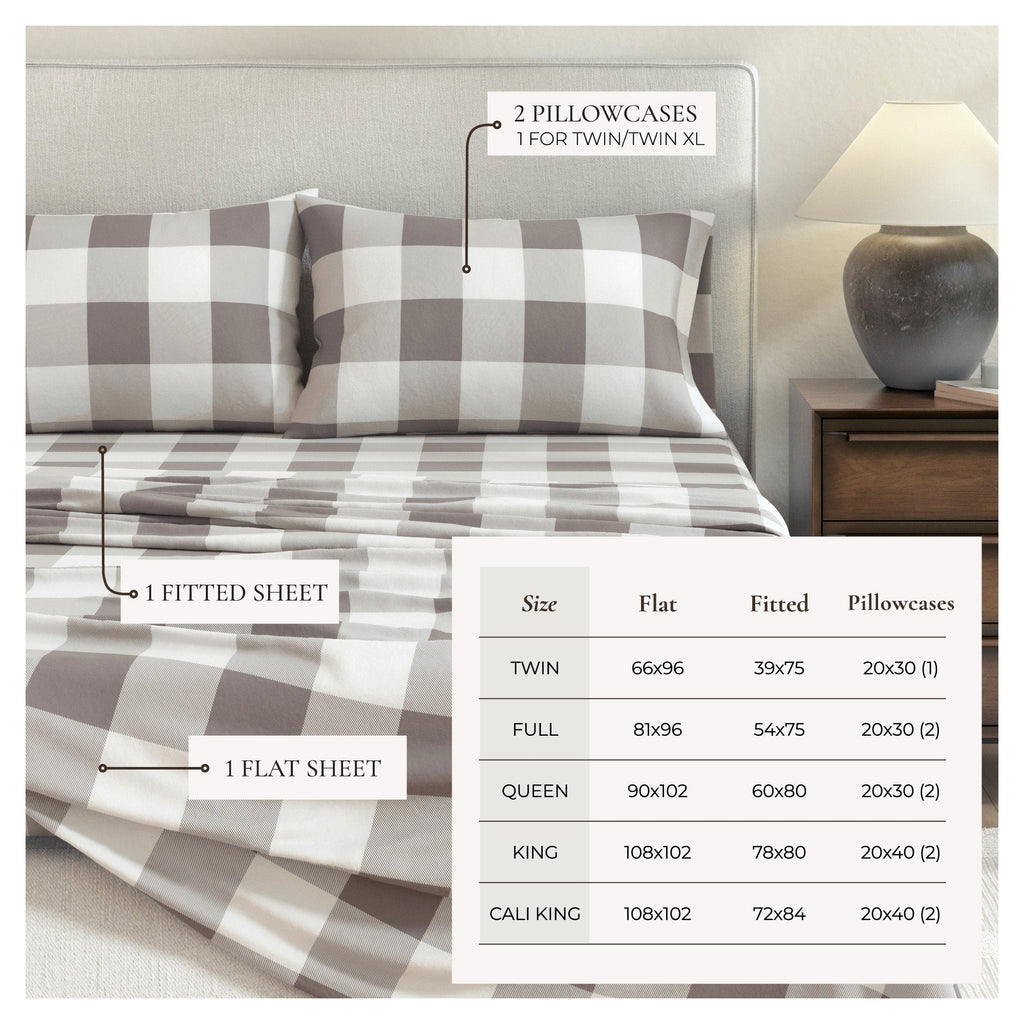 Turkish Cotton Flannel Sheet - Belle Collection - Rustic Avenue