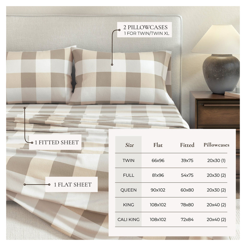 Turkish Cotton Flannel Sheet - Belle Collection - Rustic Avenue