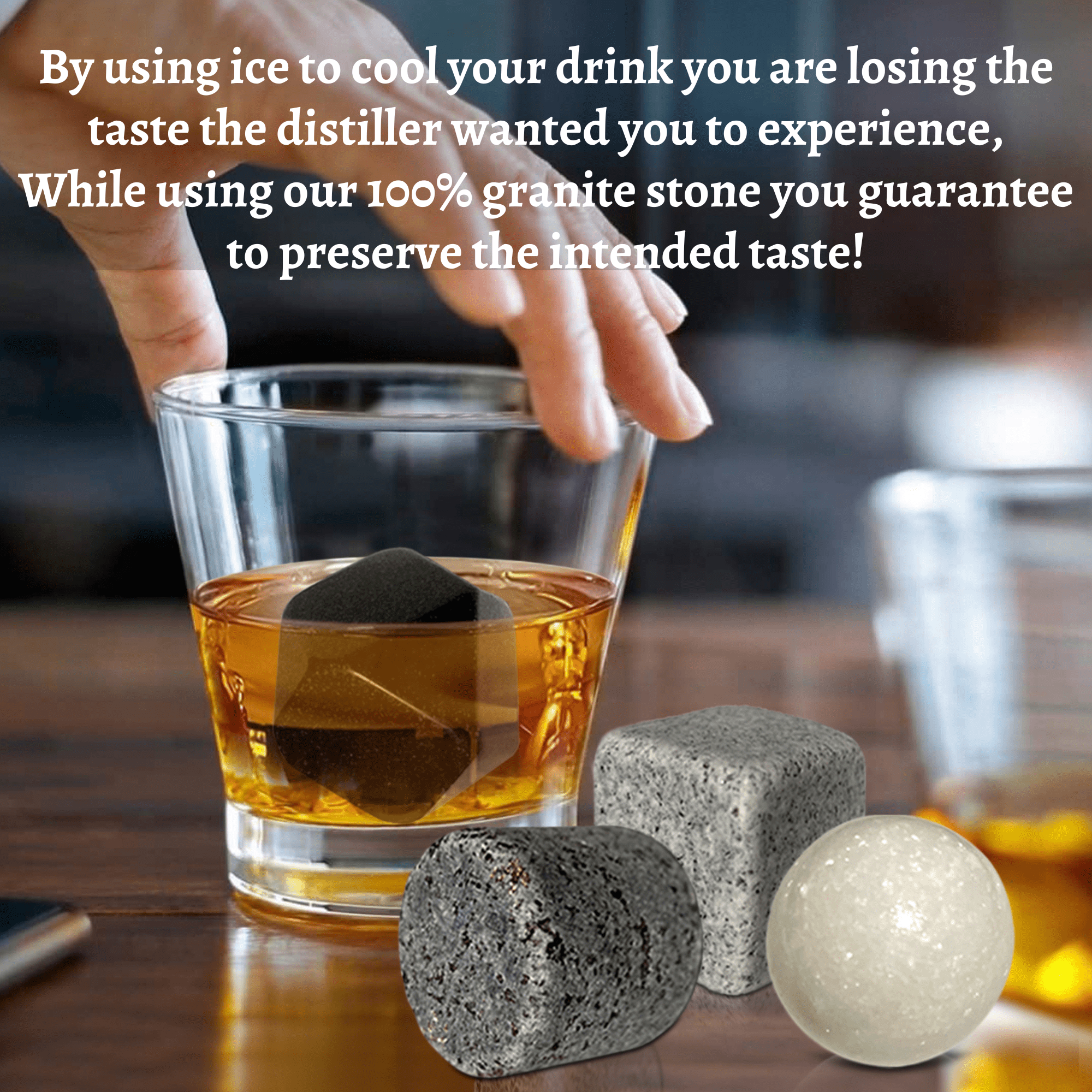 Premium Whiskey Stones Set Of 4 Geometrical shapes - Rustic Avenue