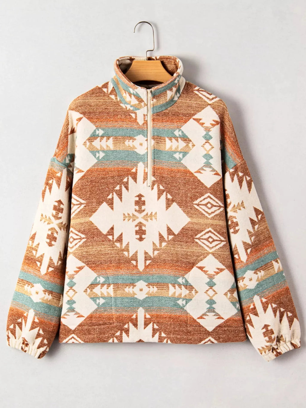 Quarter Zip Aztec Sweatshirt