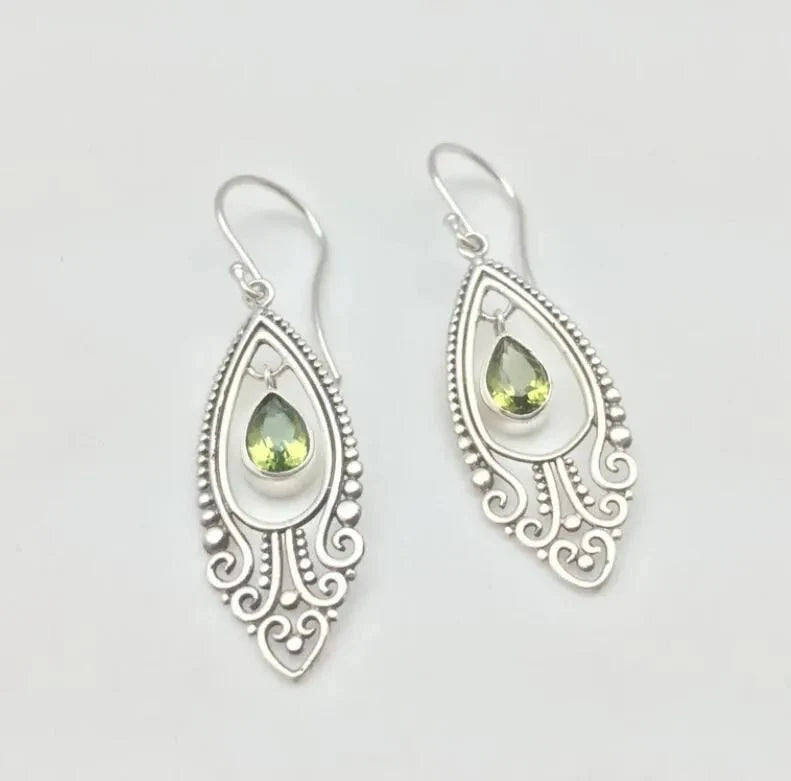 Rhinestone Cutout Deco Earrings