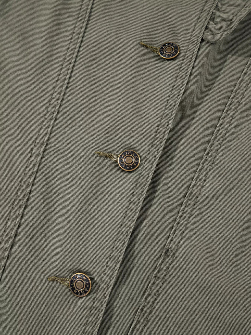 Ruffled Patchwork Cotton Denim Jacket Vest