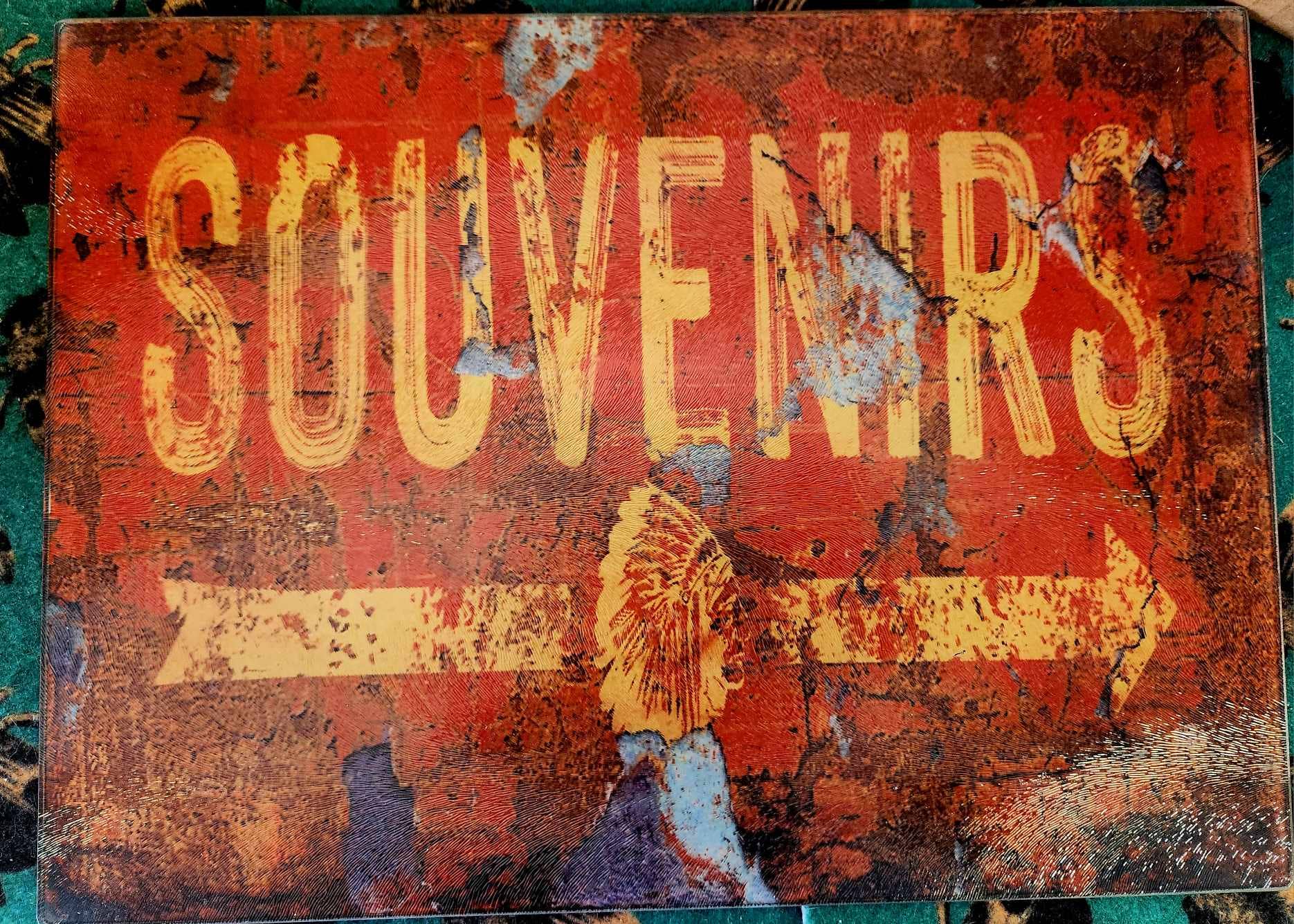 Souvenirs Glass Cutting Board - Rustic Avenue