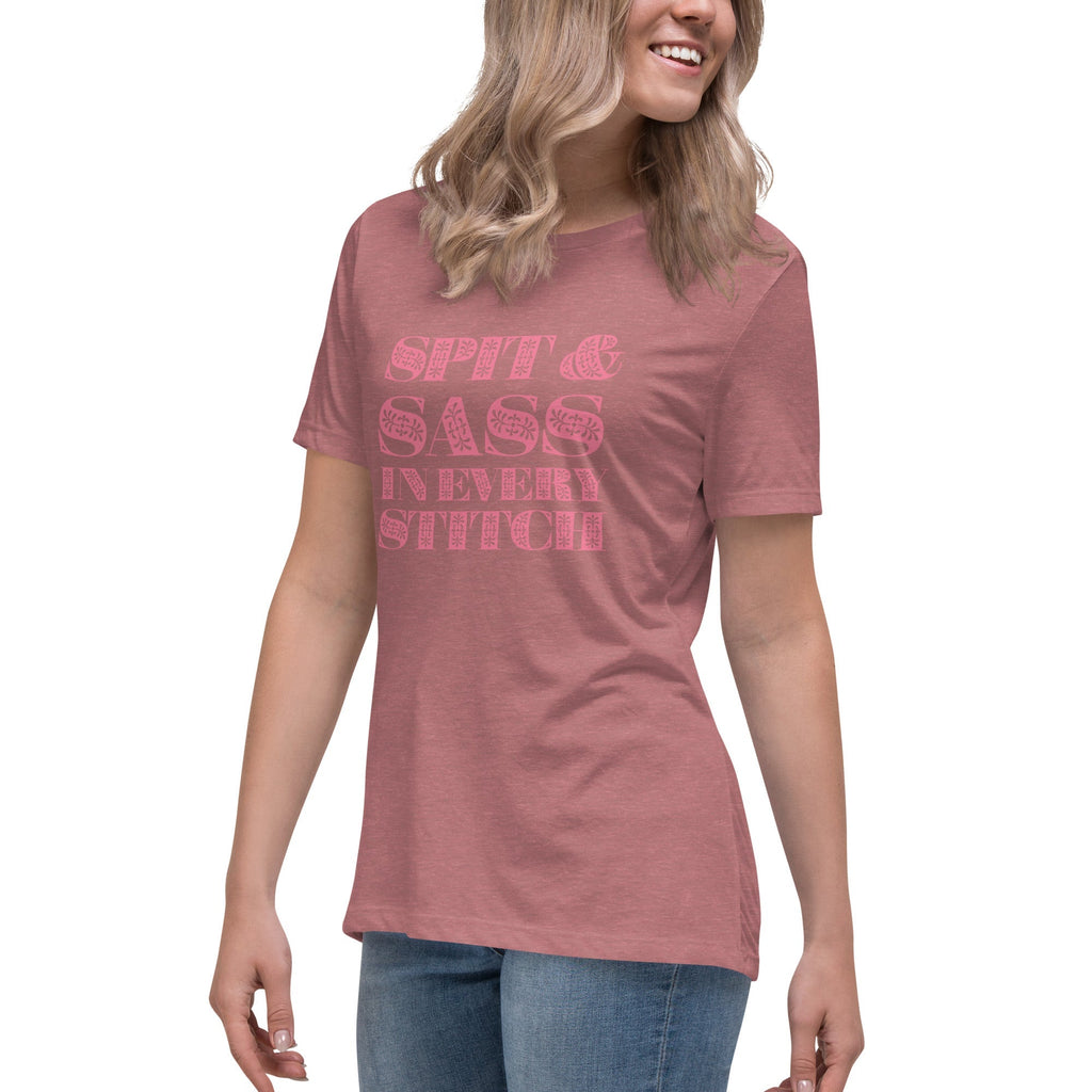 Spit and Sass Floral Design Tee