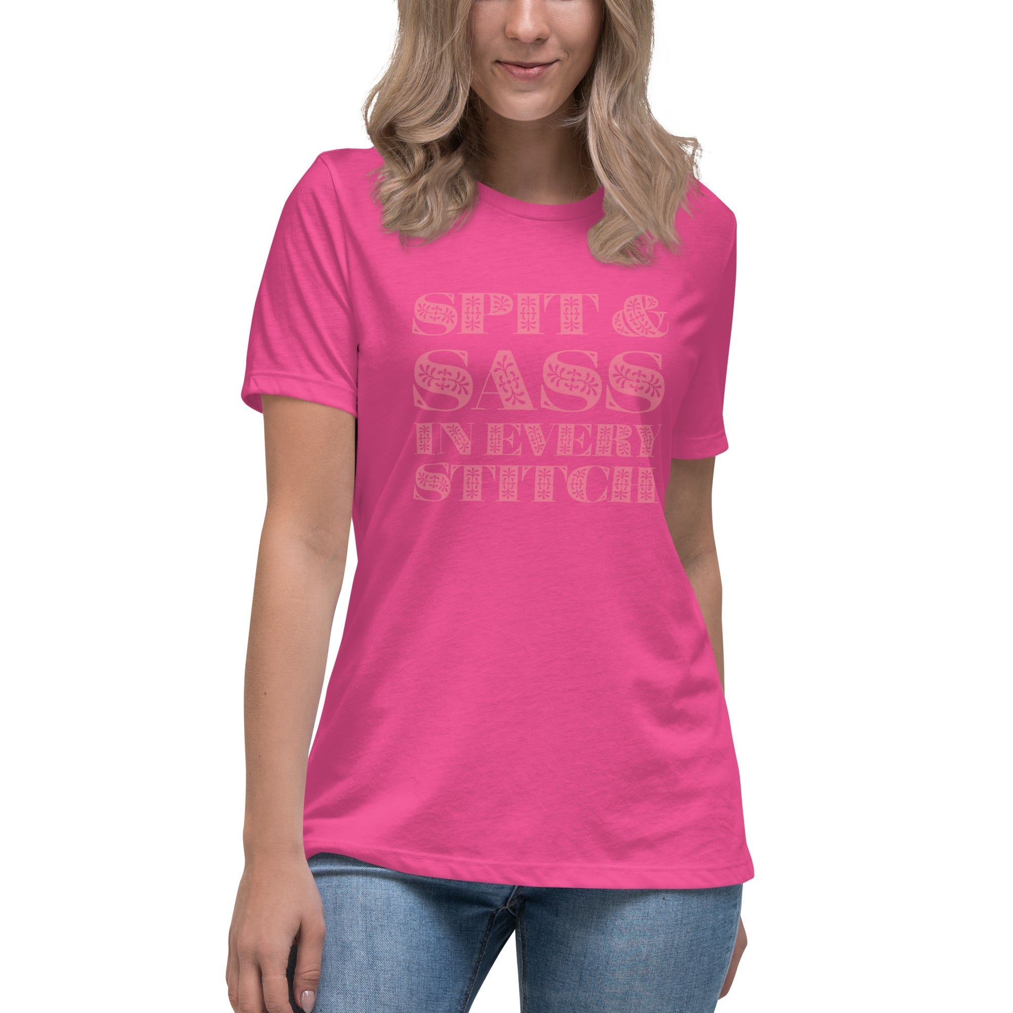 Spit and Sass Floral Design Tee