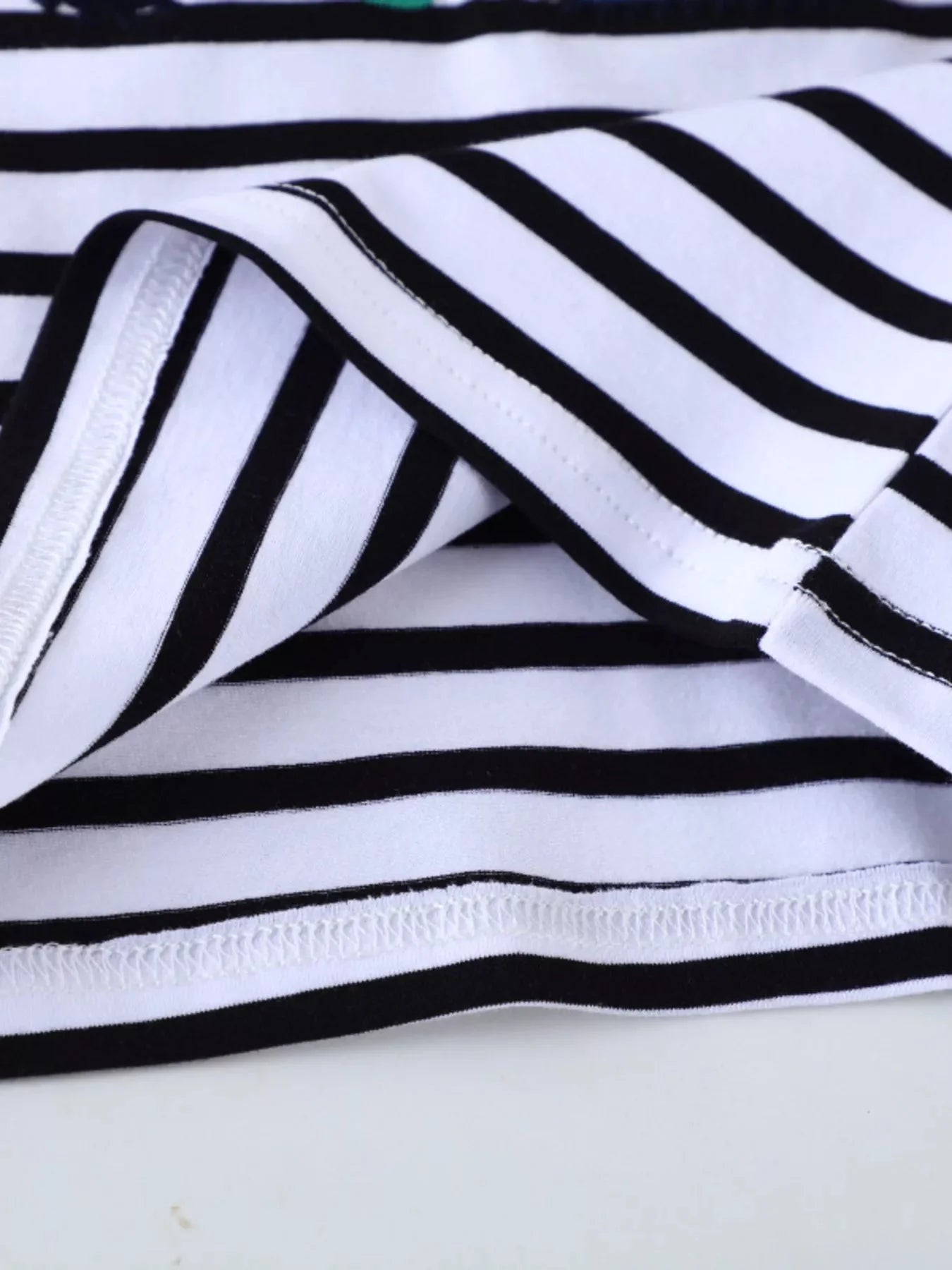 Striped Long Sleeve T-Shirt with Construction Vehicle Appliques