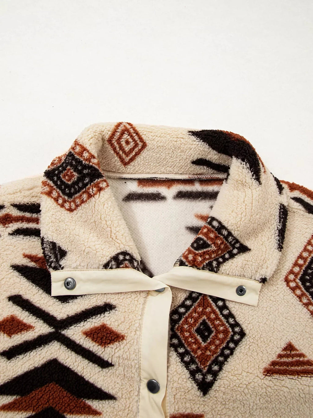 Tasia Western Aztec Half Zip Plush Sweatshirt