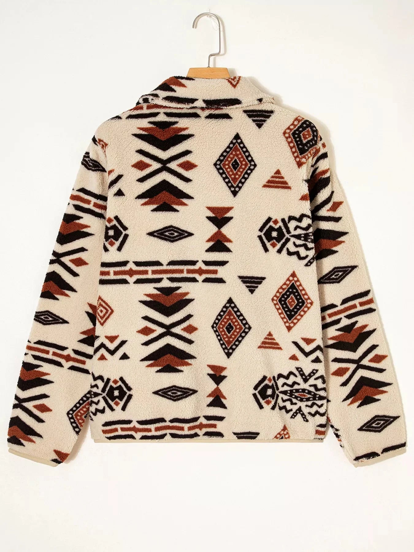 Tasia Western Aztec Half Zip Plush Sweatshirt