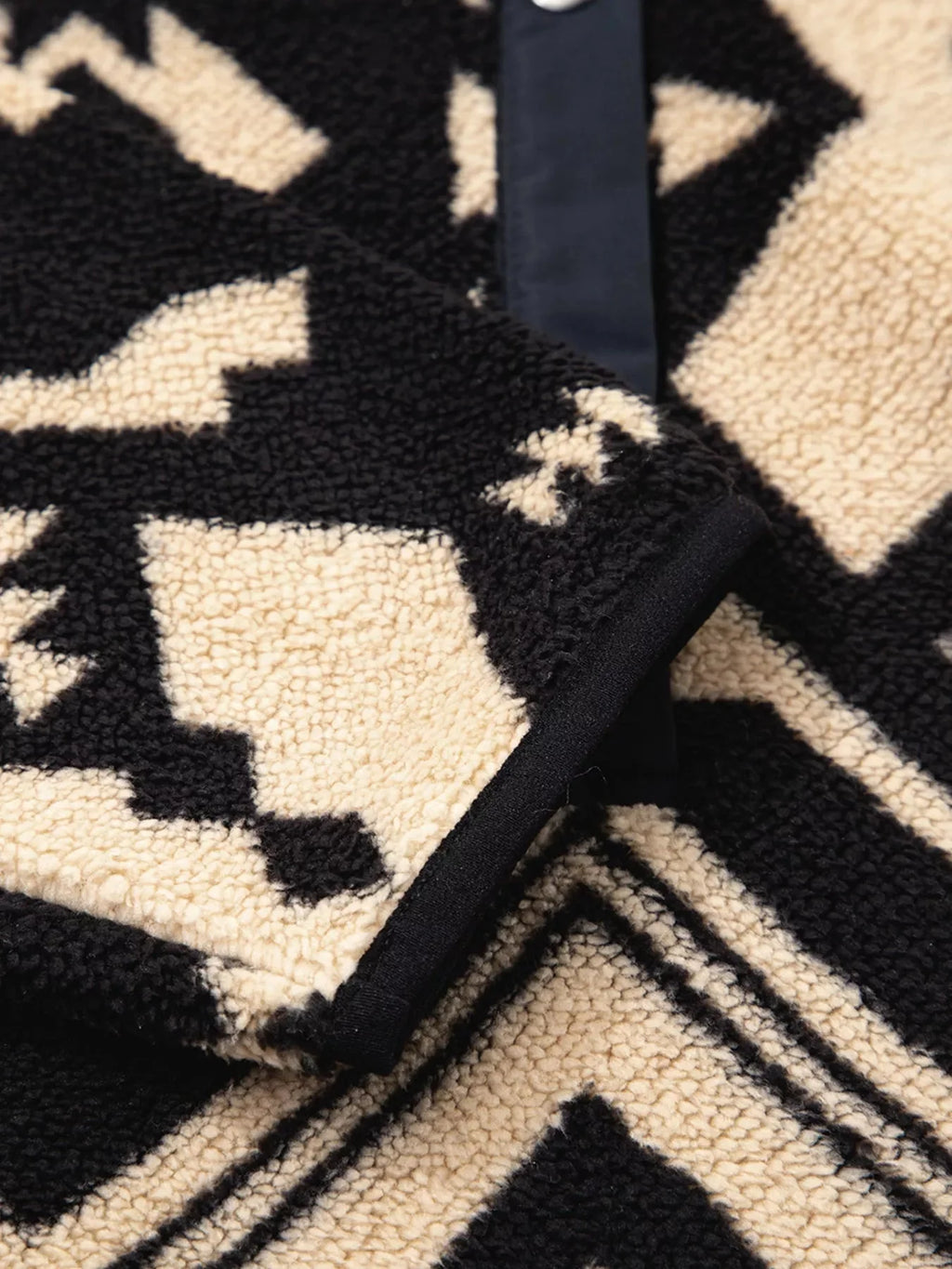 Tasia Western Aztec Half Zip Plush Sweatshirt