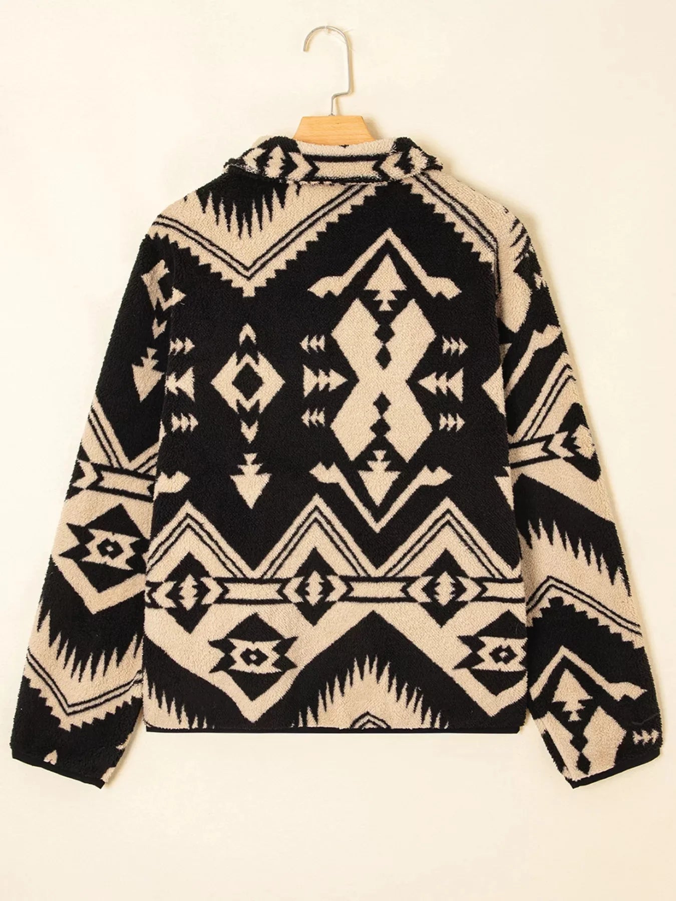 Tasia Western Aztec Half Zip Plush Sweatshirt