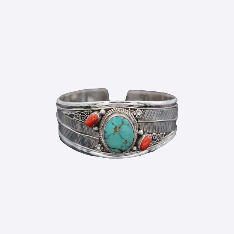 Thick Turquoise Open Bracelet