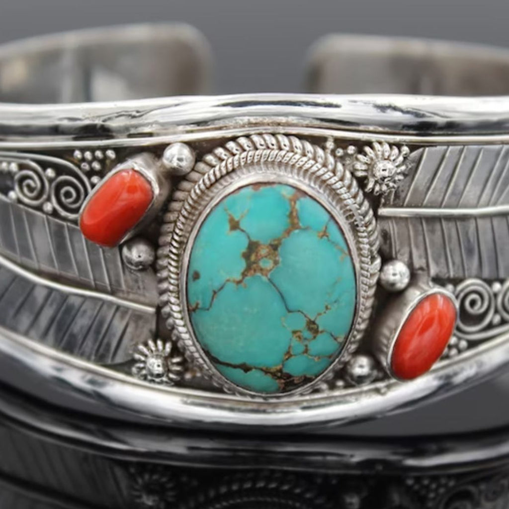 Thick Turquoise Open Bracelet