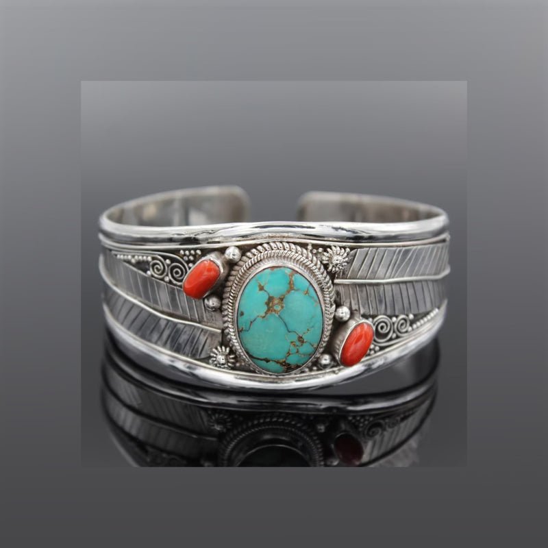 Thick Turquoise Open Bracelet