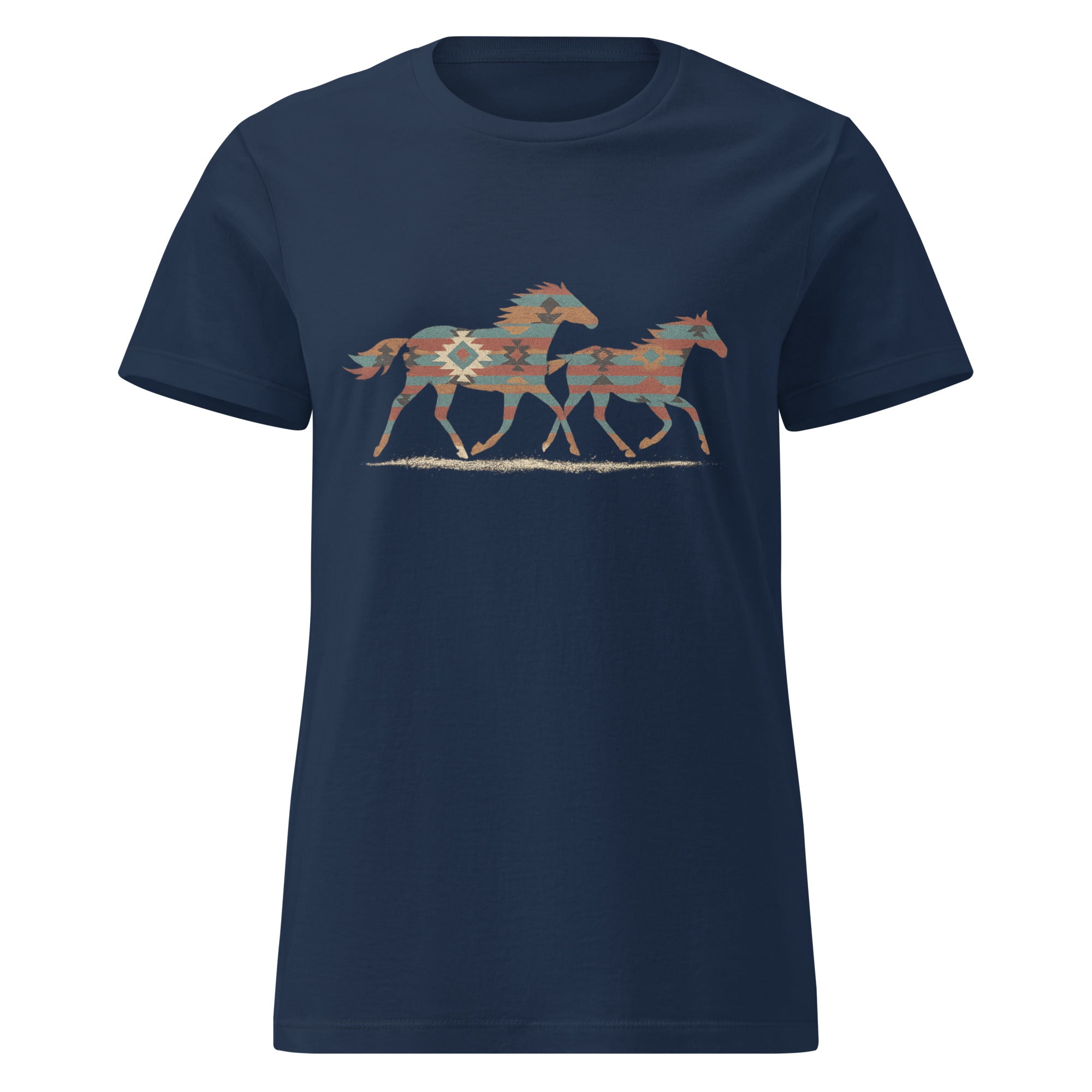 Tribal Running Horses Women's Tee