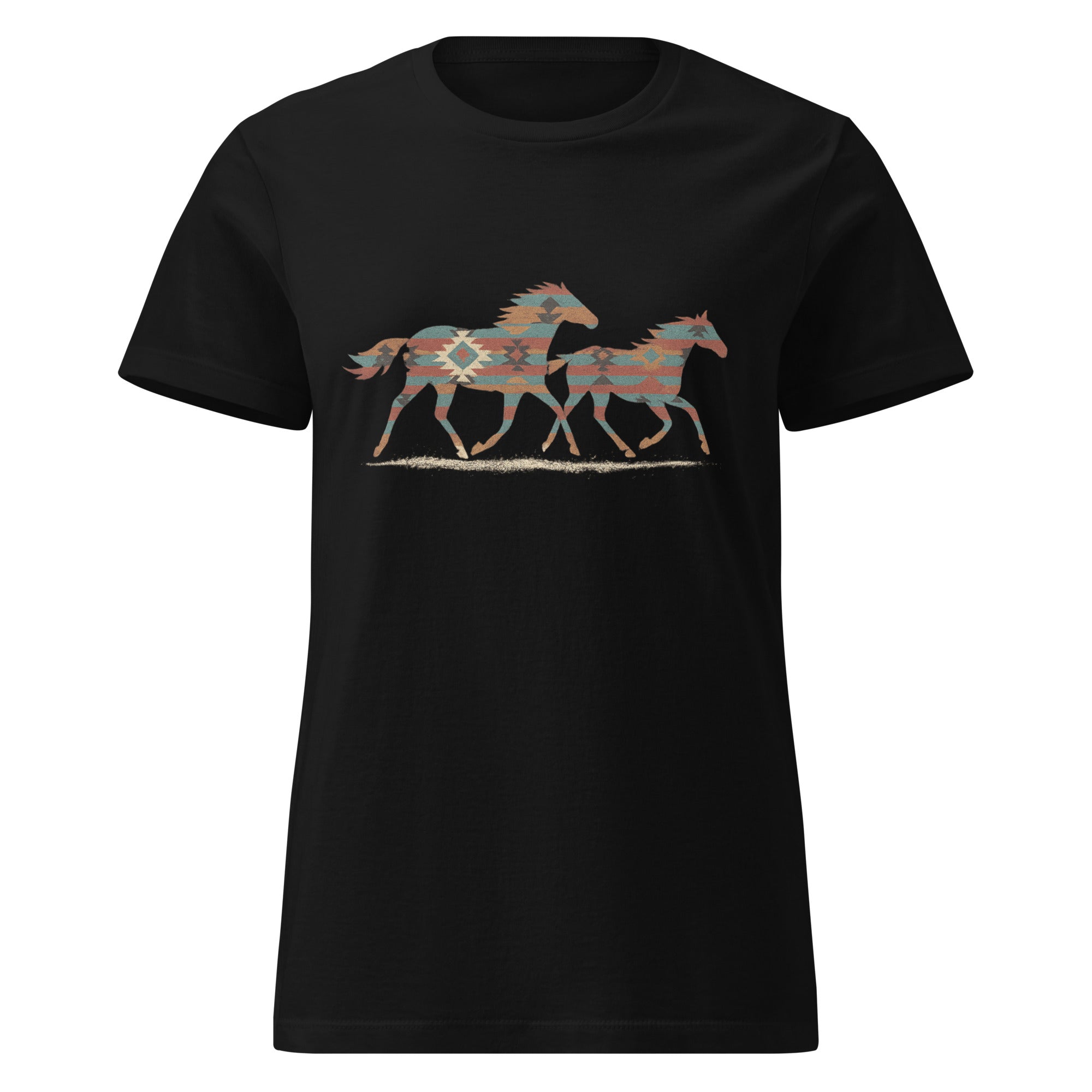 Tribal Running Horses Women's Tee
