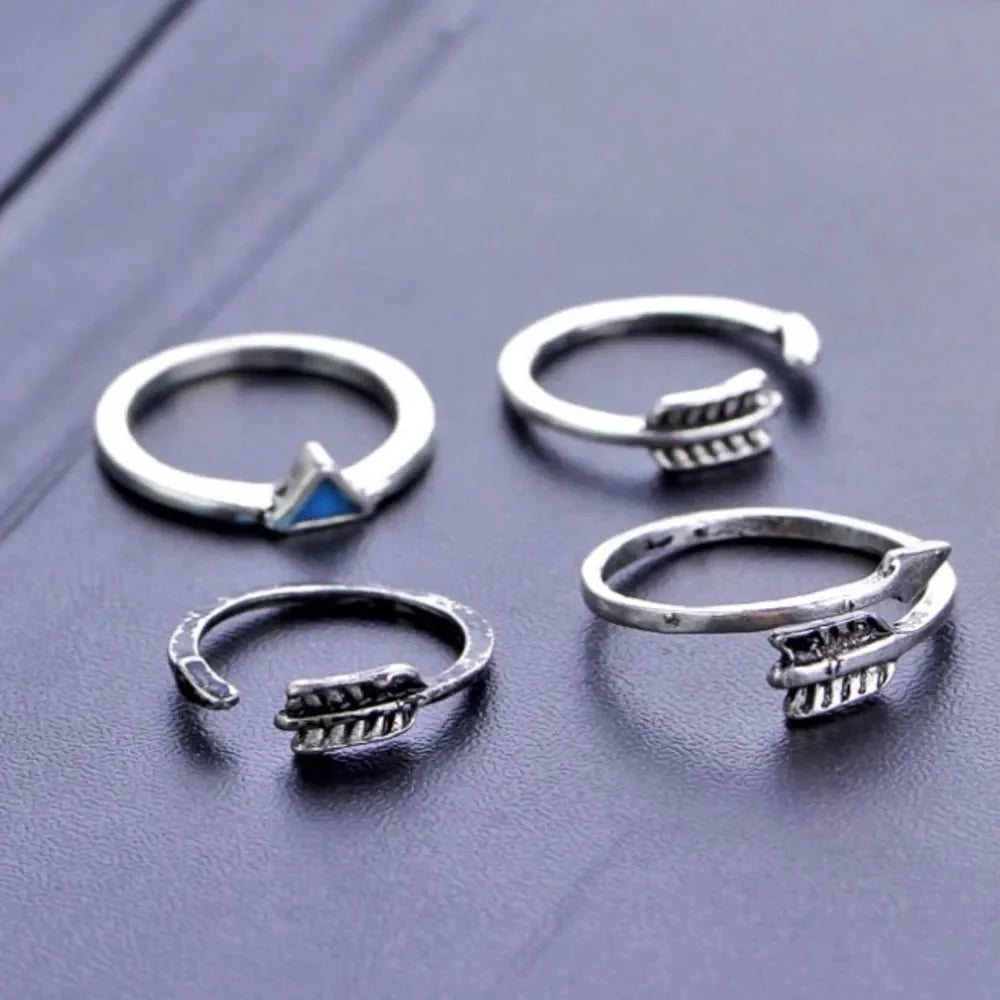 Turquoise 9-Piece Ring Set
