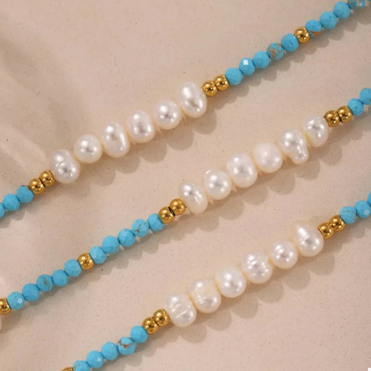 Turquoise Pearl Beaded Necklace