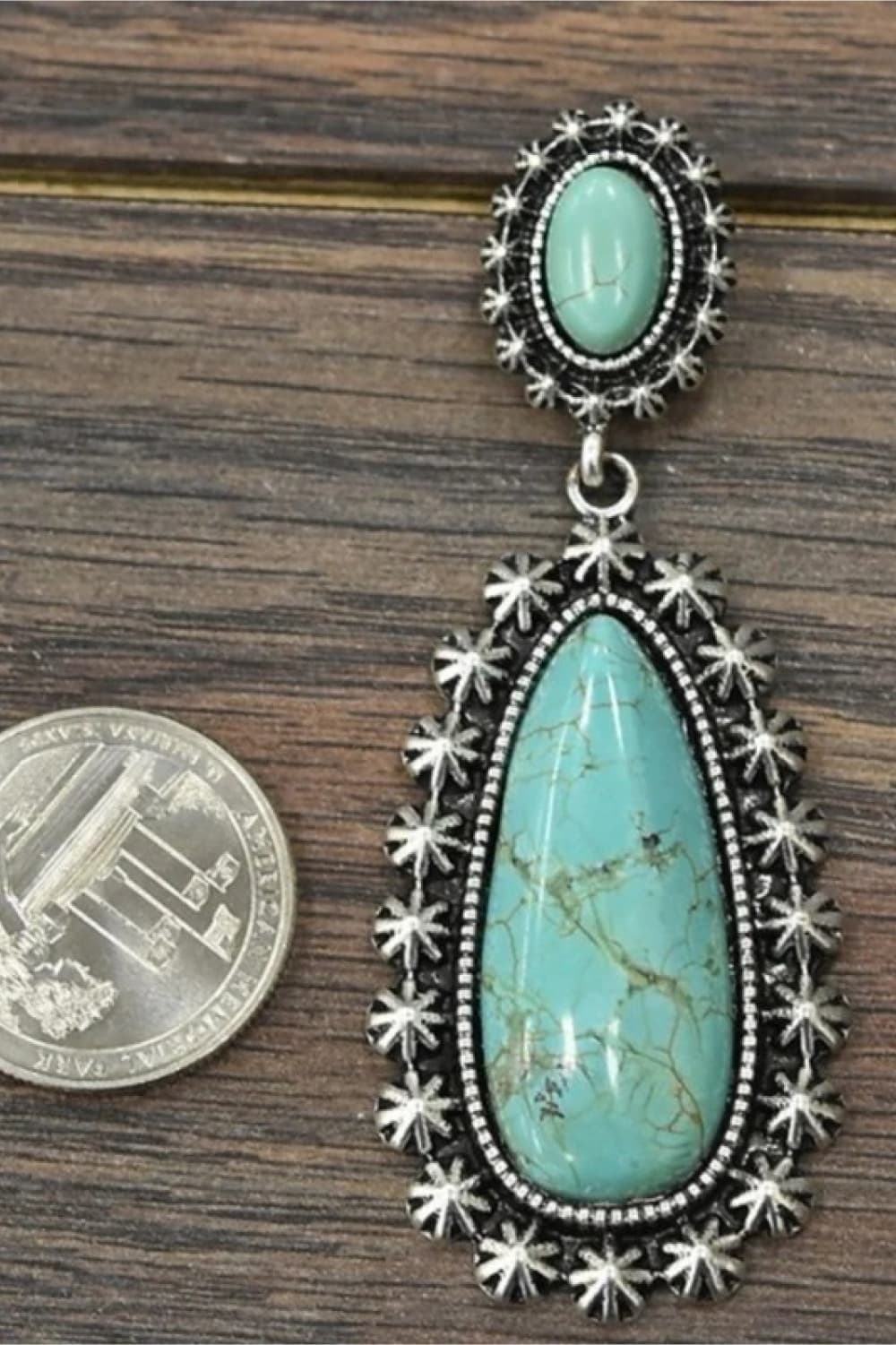 Turquoise Pendant Earrings