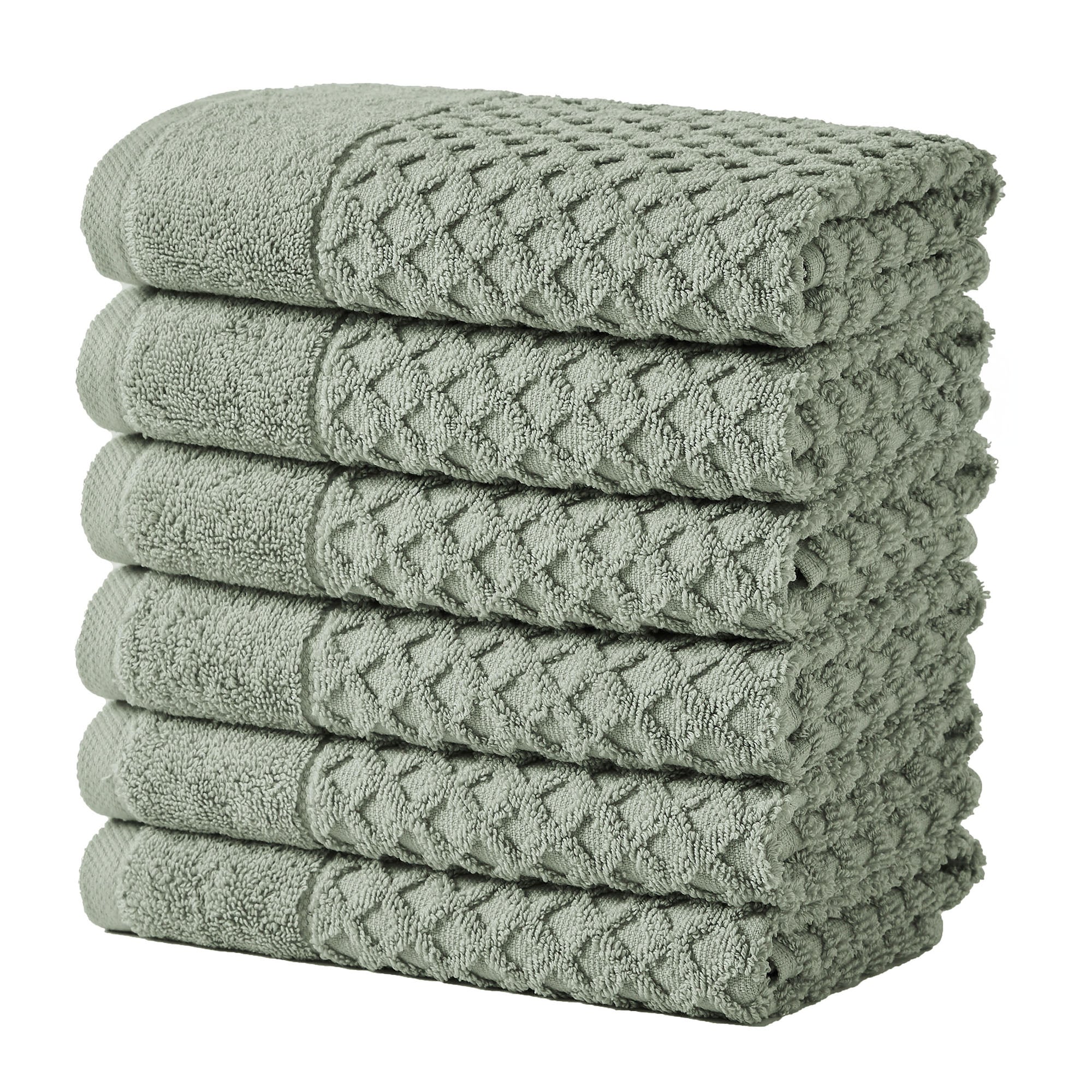 Cotton Diamond Waffle Weave Bath Towel Set - Grayson Collection - Rustic Avenue