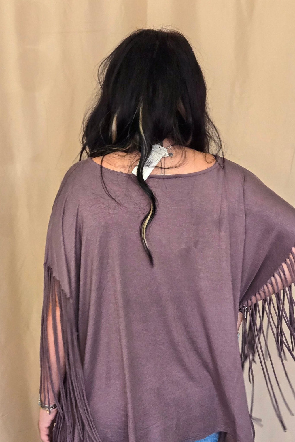 Western Showstopper Fringe Top - Mocha