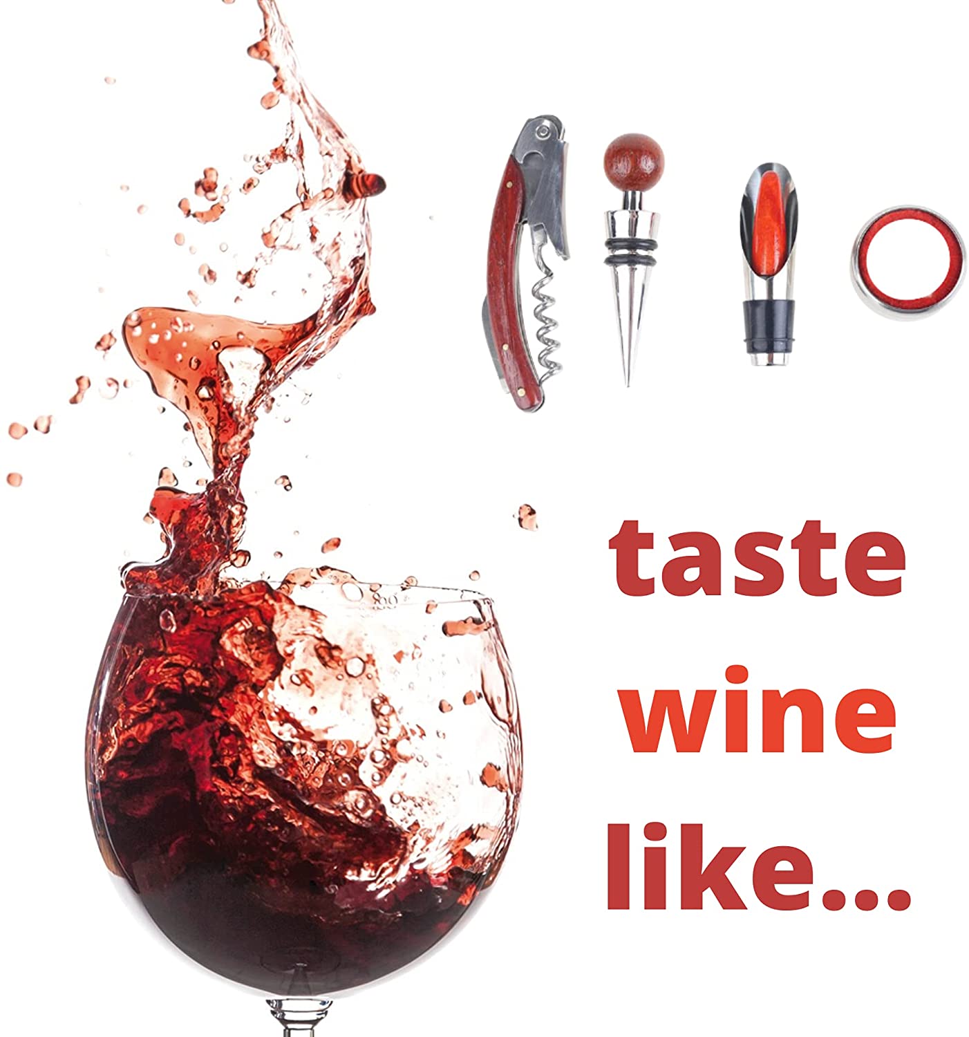 Wine Accessories Set Of 4 Pcs Bottle Opener - Rustic Avenue