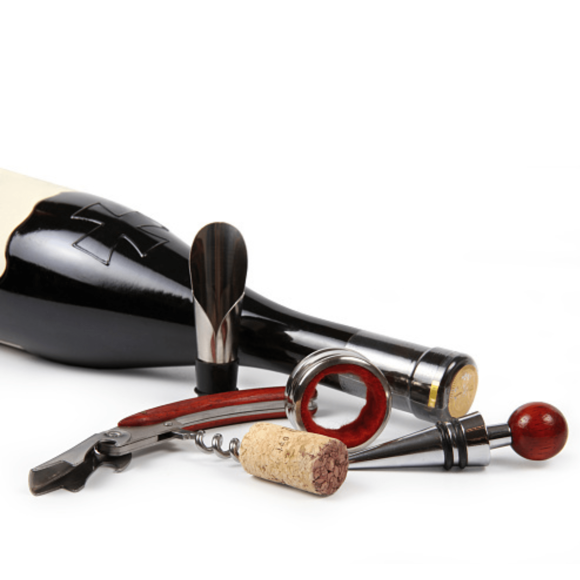 Wine Accessories Set Of 4 Pcs Bottle Opener - Rustic Avenue